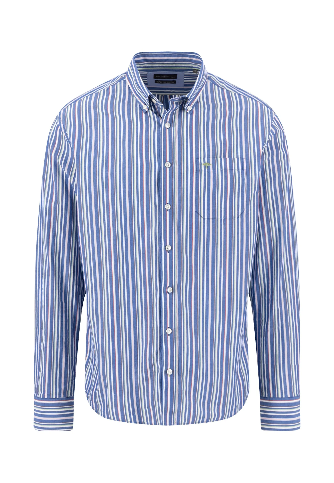 Hemd aus Baumwolle mit Streifenmuster und Button-Down-Kragen - Image 4