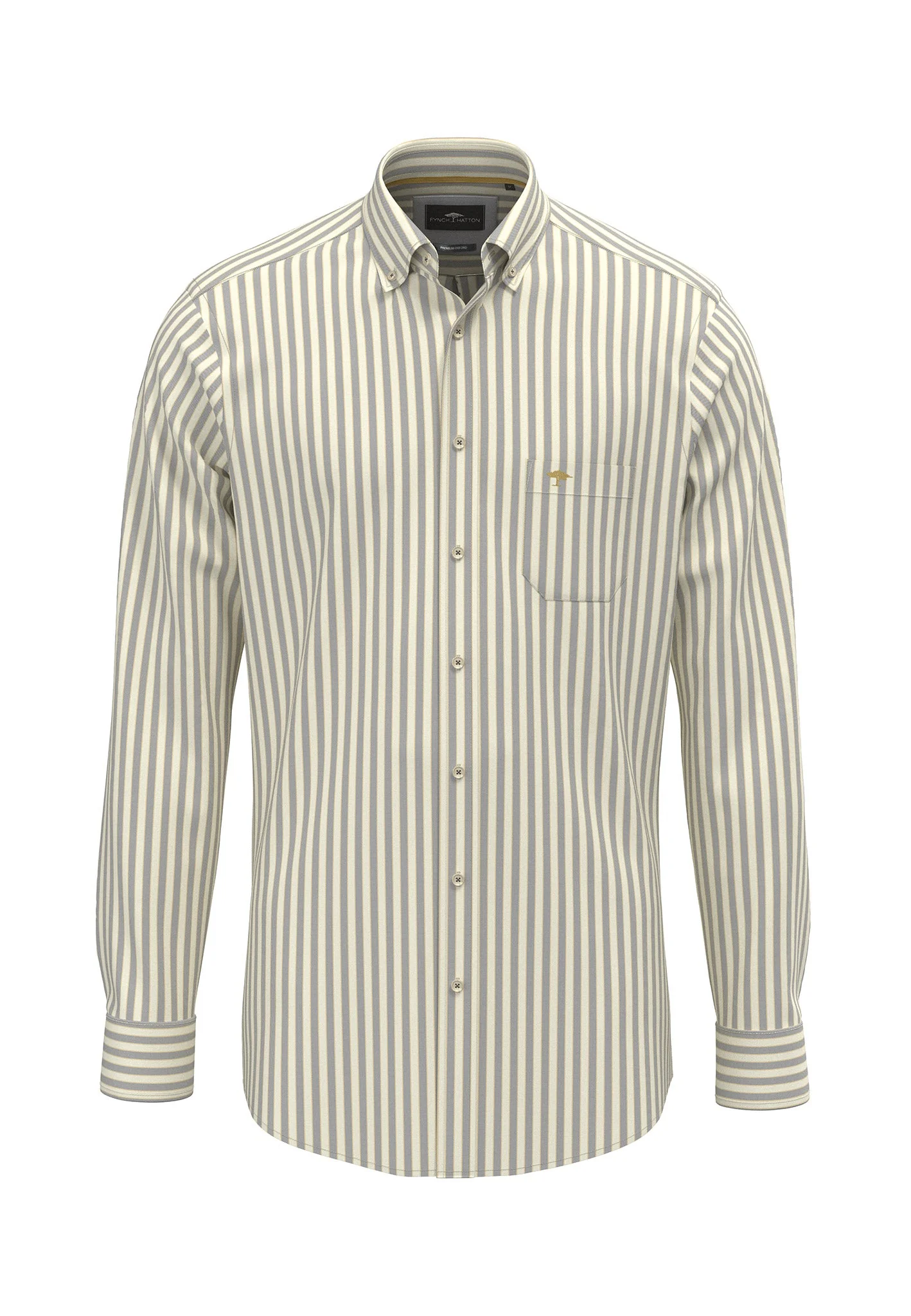 Oxfordhemd aus Baumwolle mit Streifenmuster und Button-Down-Kragen - Image 5