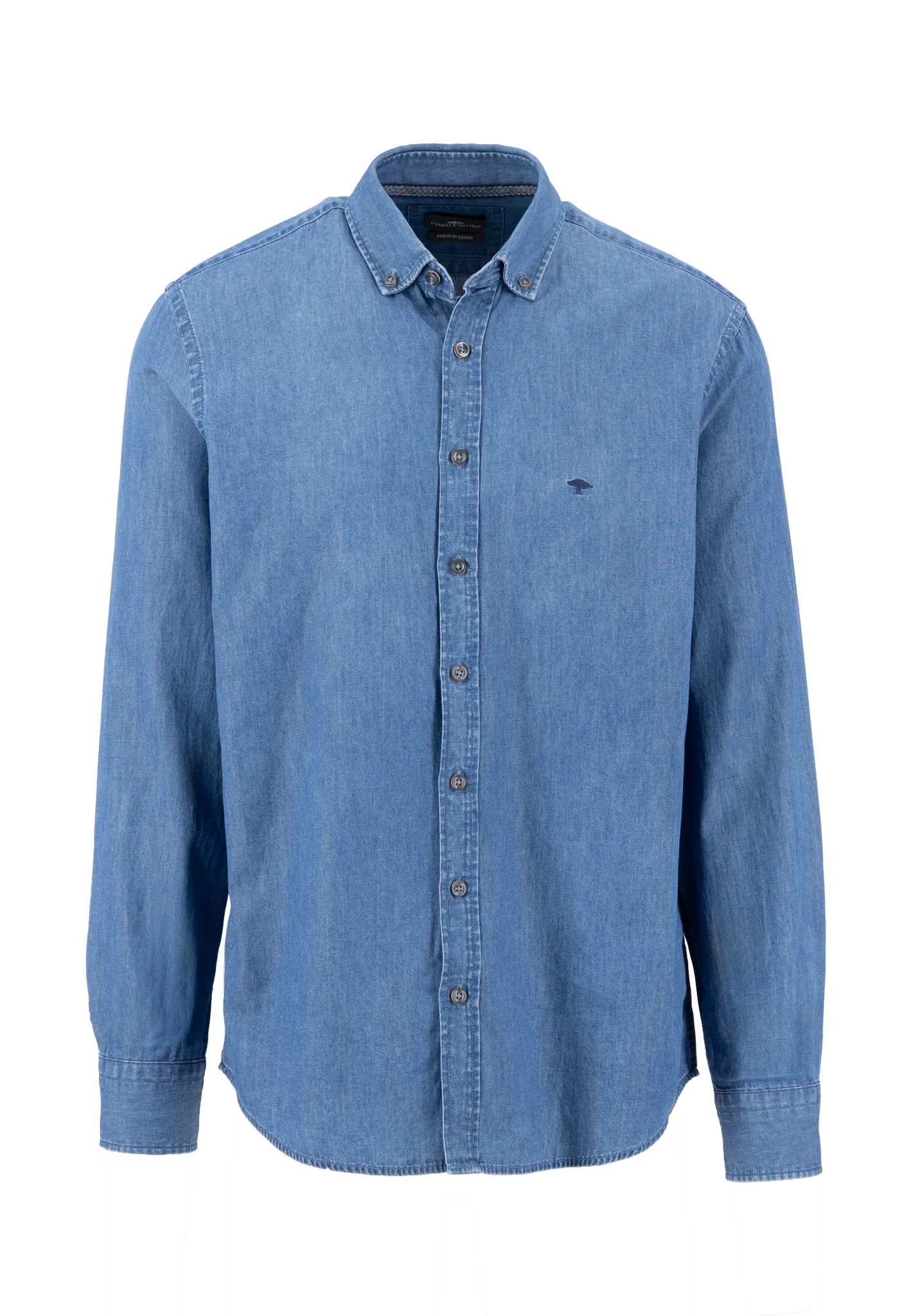 Hemd aus Baumwolle mit strukturierter Optik und Button-Down-Kragen - Image 5
