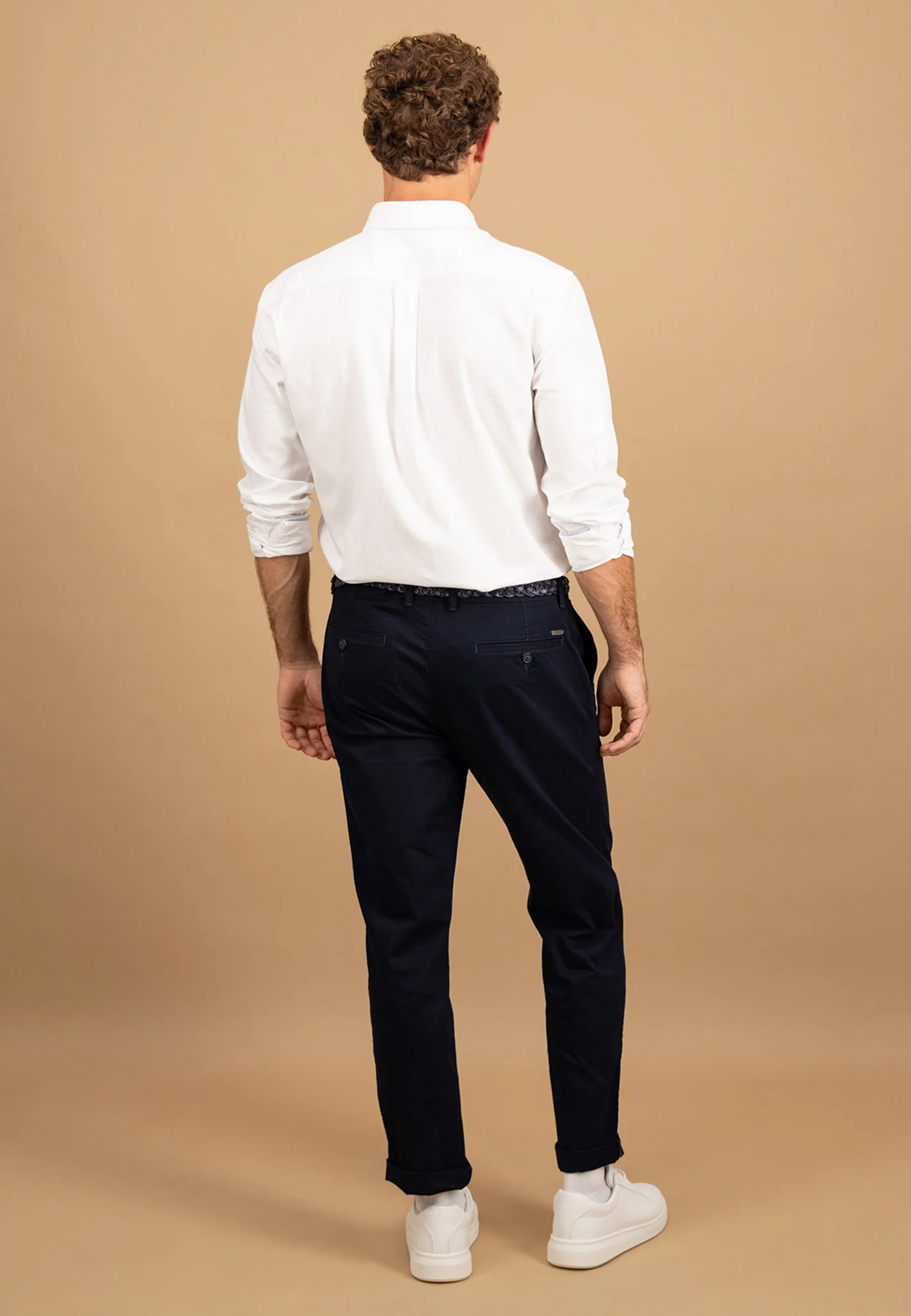 Hemd aus Baumwolle mit Strukturmuster und Button-Down-Kragen - Image 3