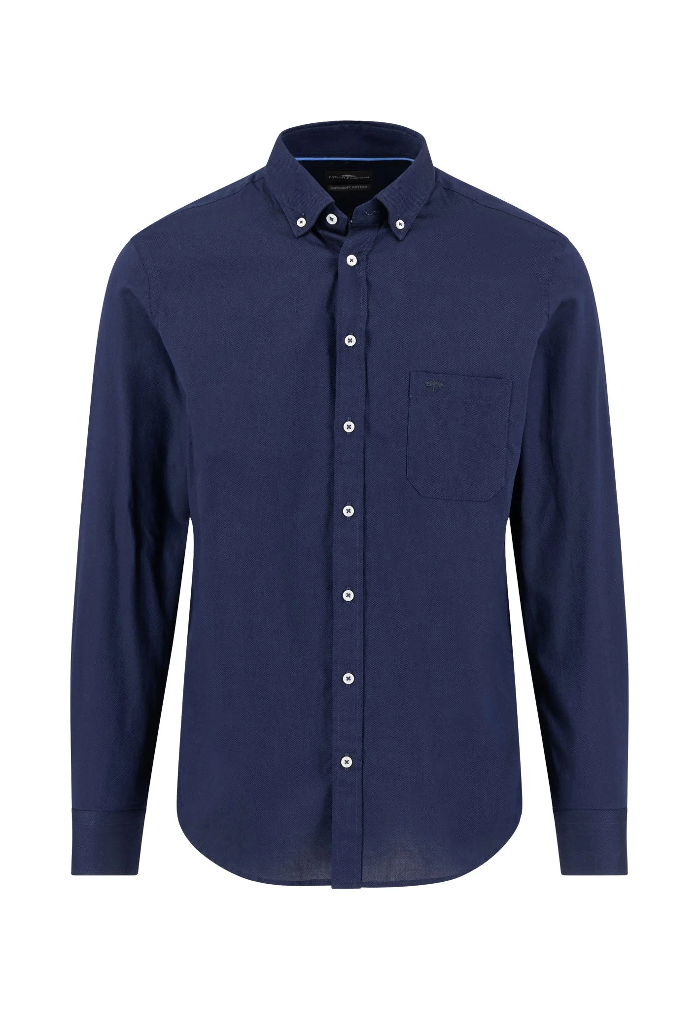 Hemd aus Baumwolle mit Strukturmuster und Button-Down-Kragen - Image 9