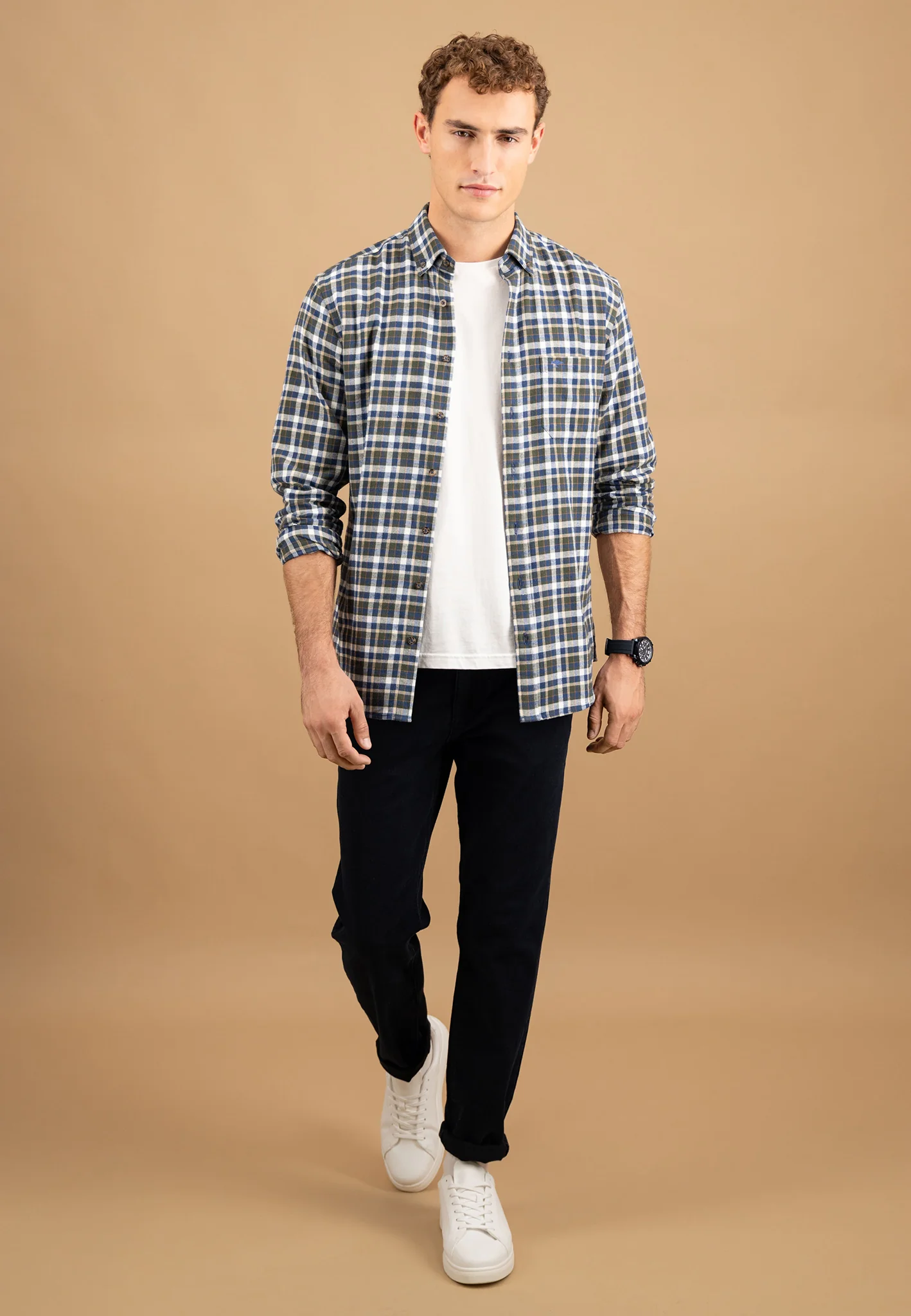 Hemd aus Baumwolle mit Vichy-Karo und Button-Down-Kragen - Image 4