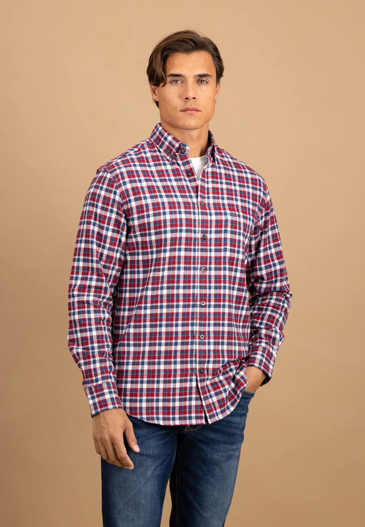 Hemd aus Baumwolle mit Vichy-Karo und Button-Down-Kragen - Image 7