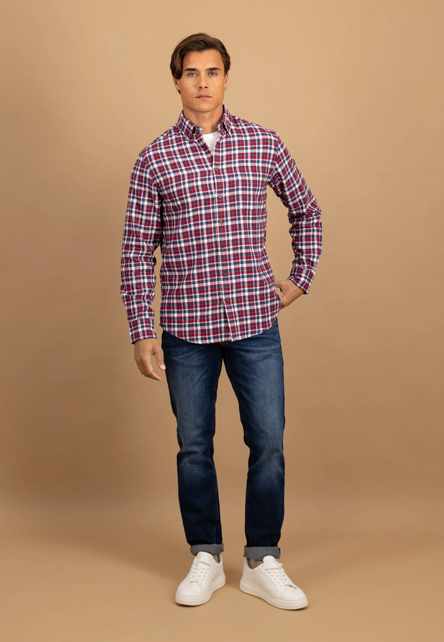 Hemd aus Baumwolle mit Vichy-Karo und Button-Down-Kragen - Image 8