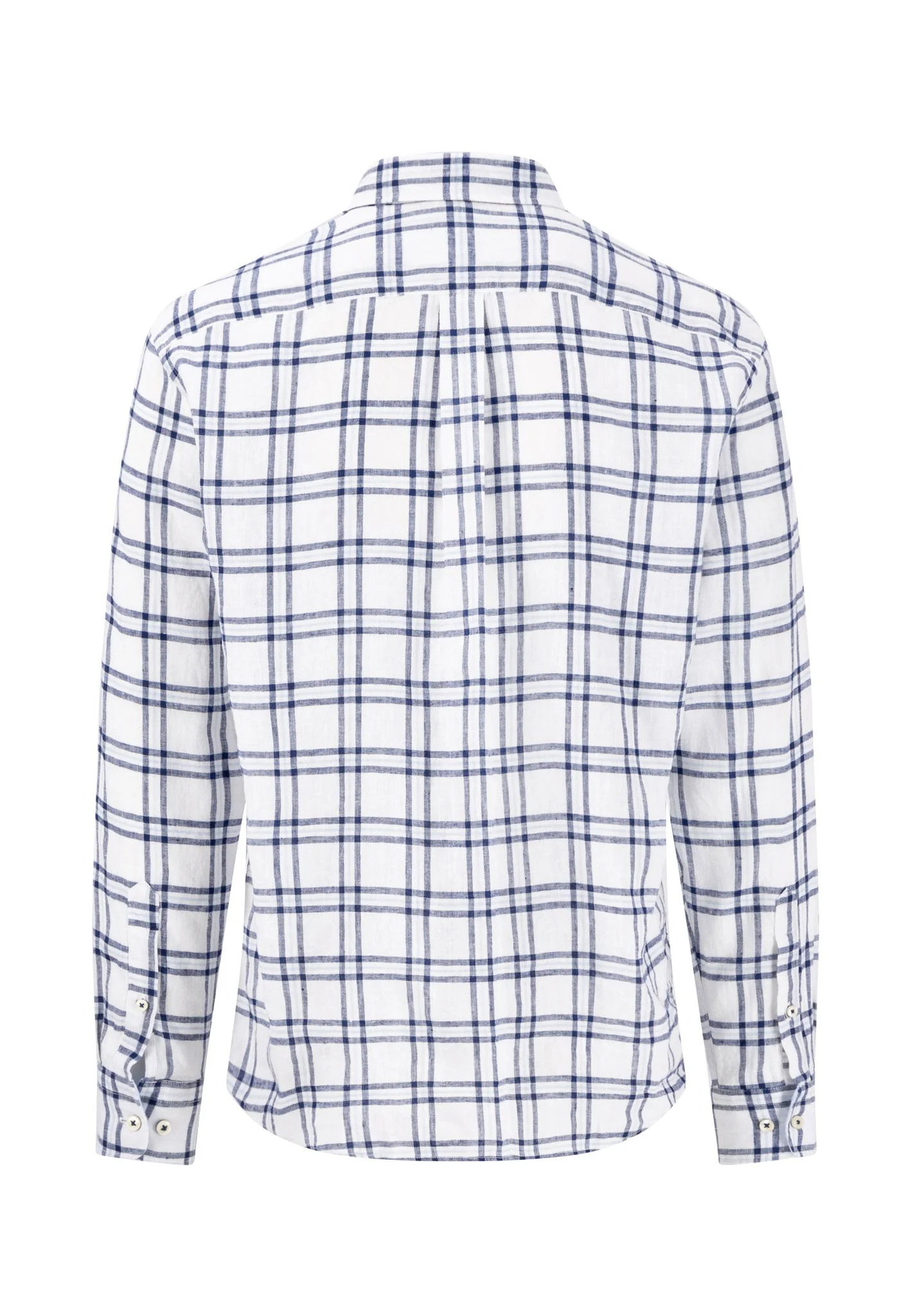 Hemd aus Leinen mit Karomuster und Button-Down-Kragen - Image 2