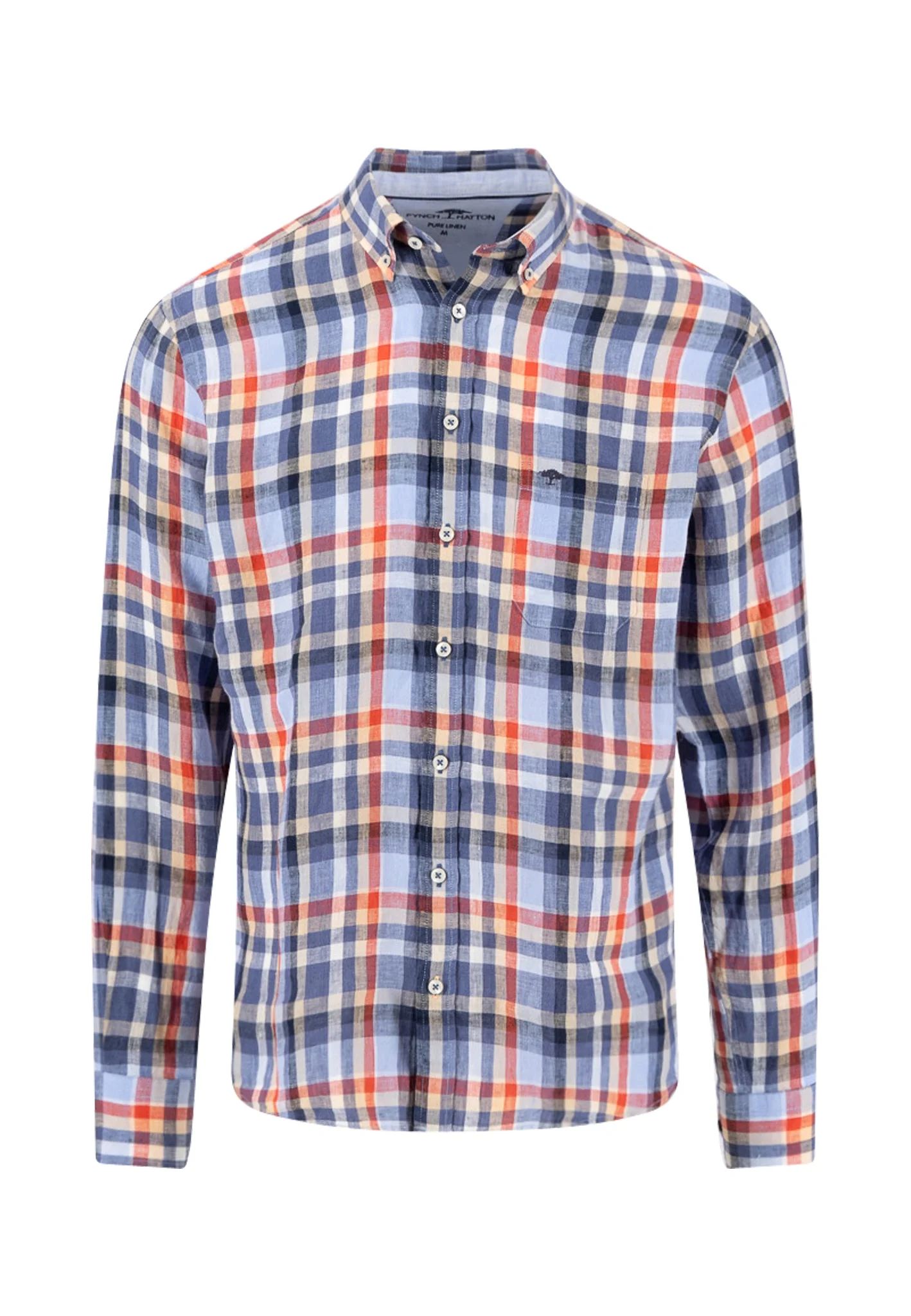 Hemd aus Leinen mit Karomuster und Button-Down-Kragen - Image 6
