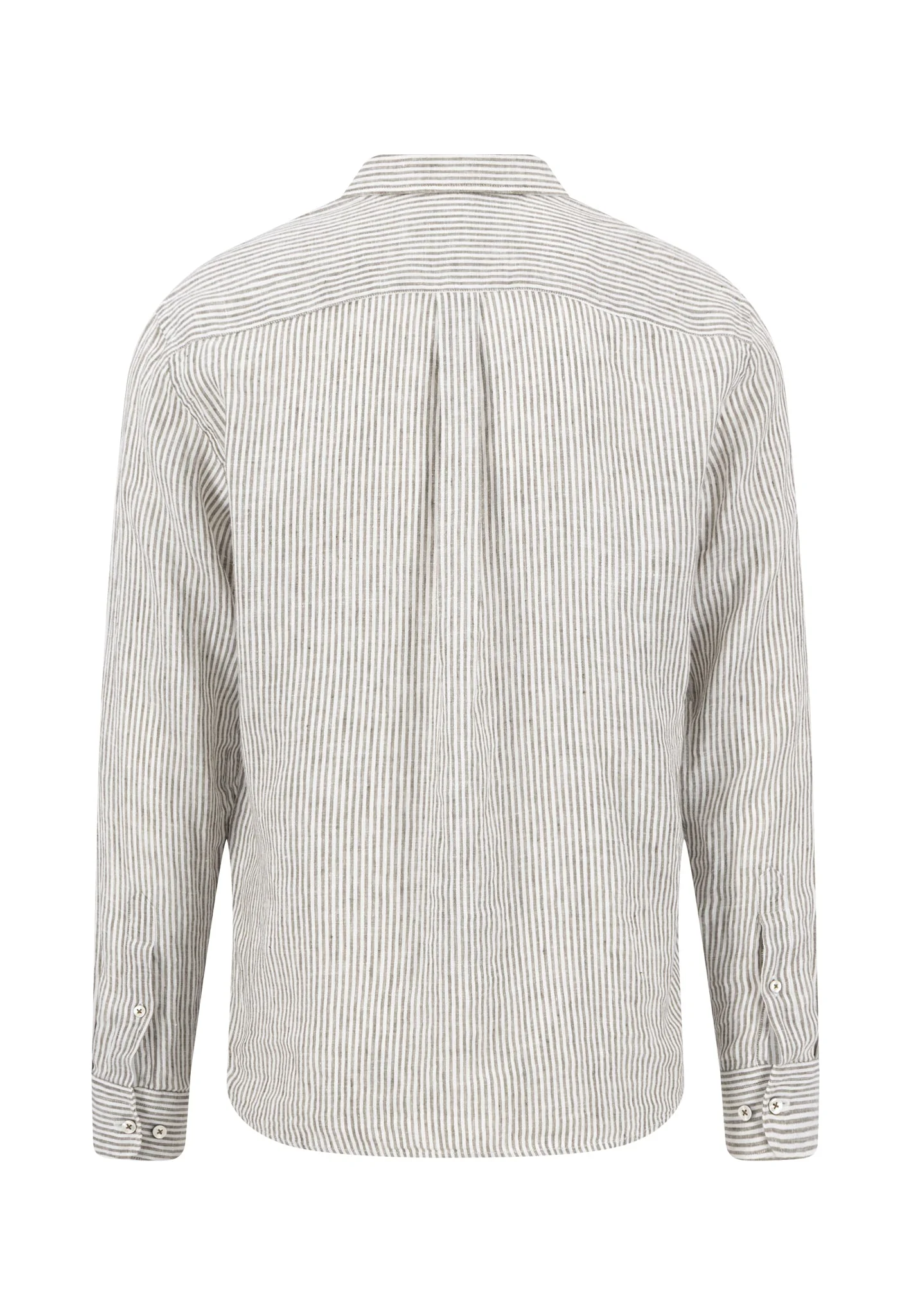 Hemd aus Leinen mit Streifenmuster und Button-Down-Kragen - Image 9