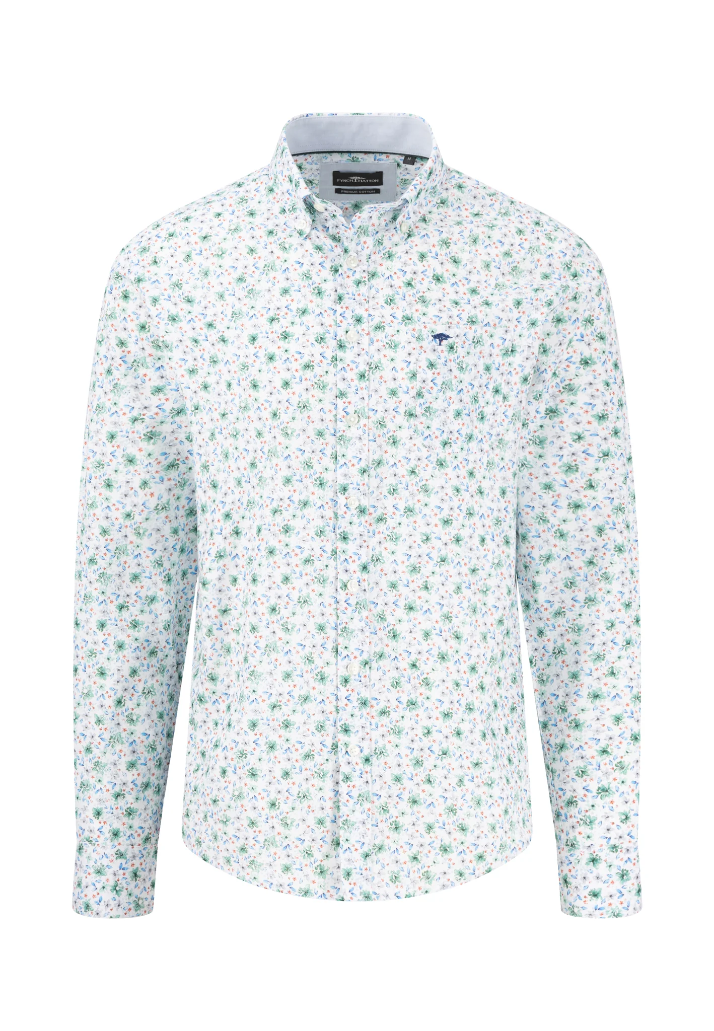 Hemd mit Button-Down-Kragen und floralem Print - Image 3