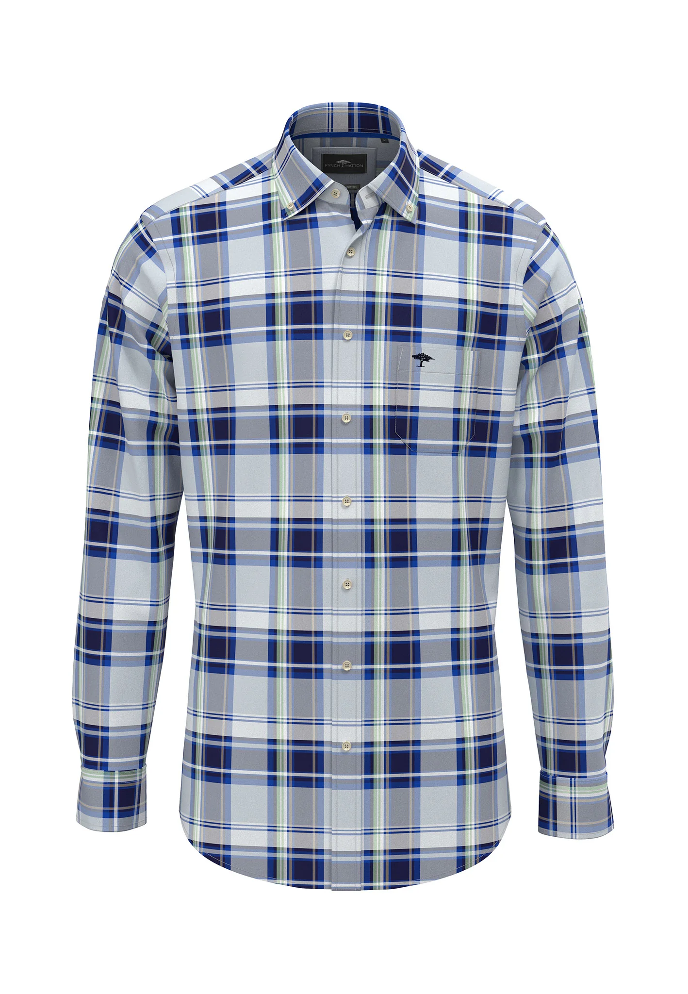 Hemd mit Karomuster und Button-Down-Kragen - Image 3