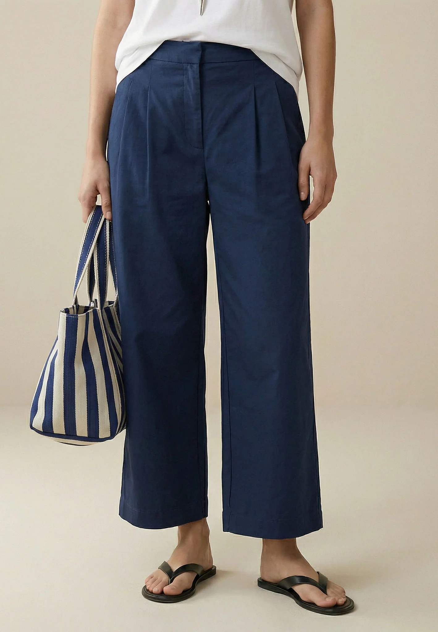 Hose aus Baumwolle – Wide Leg