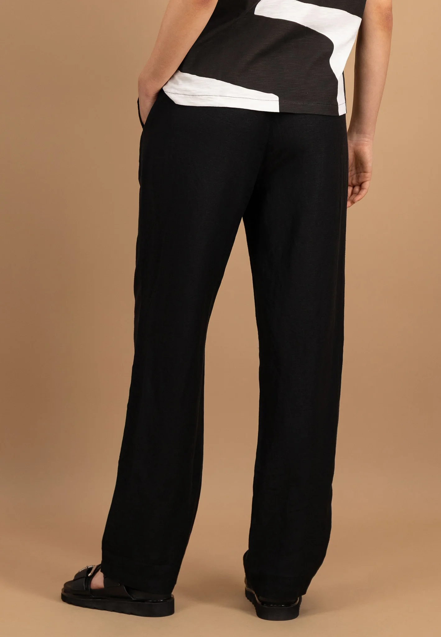 Hose aus Leinen-Viskose-Mix - Straight-Leg - Image 2