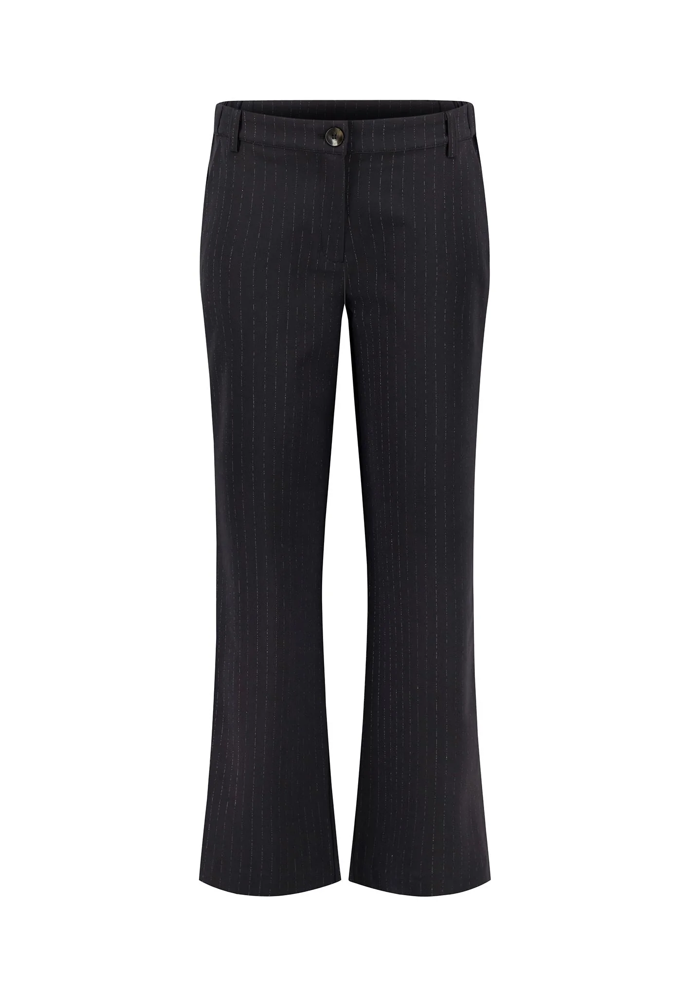 Hose aus Stretch-Mix mit Lurex-Nadelstreifen