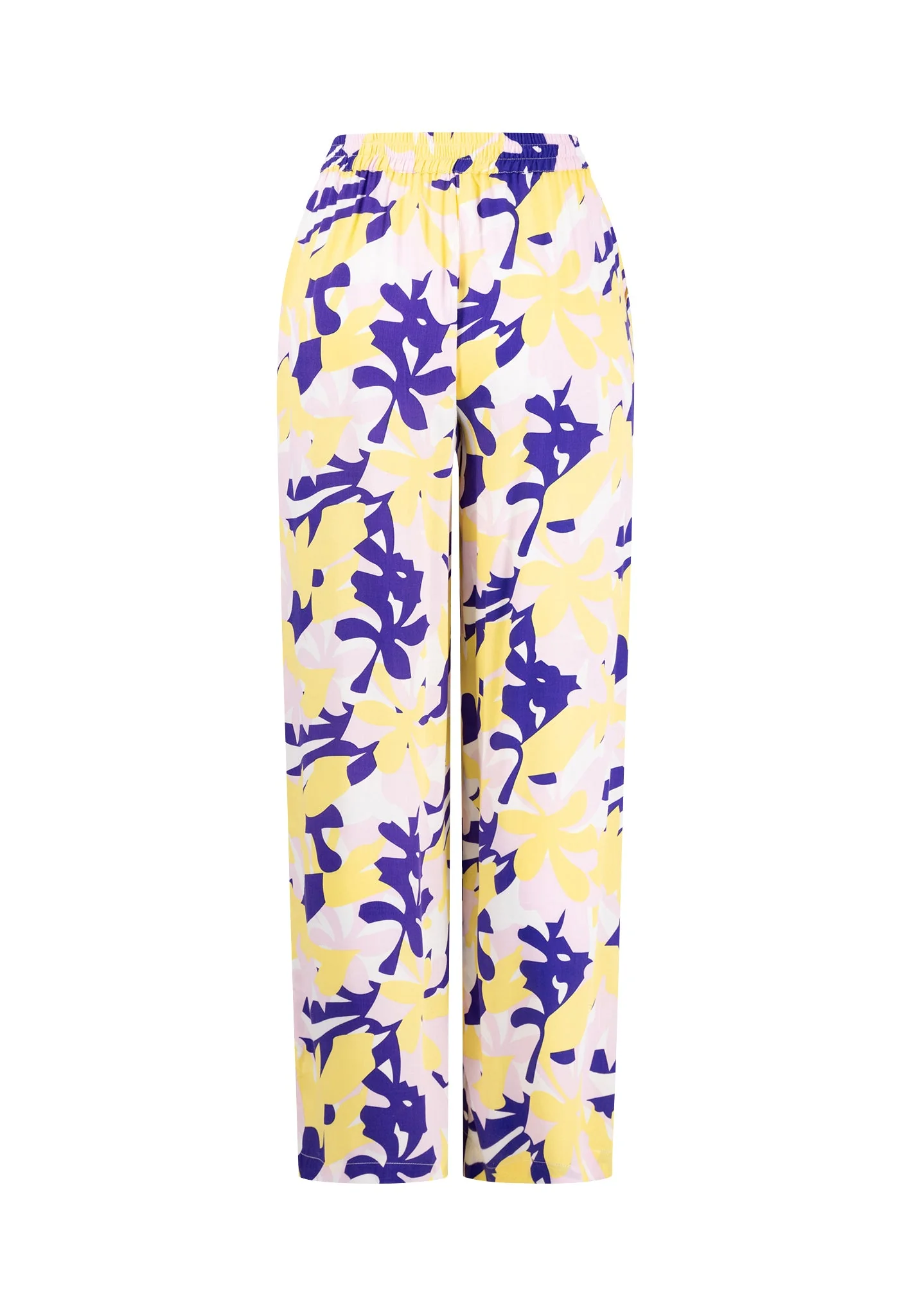Hose aus Viskose mit floralem Print - Wide-Leg - Image 2