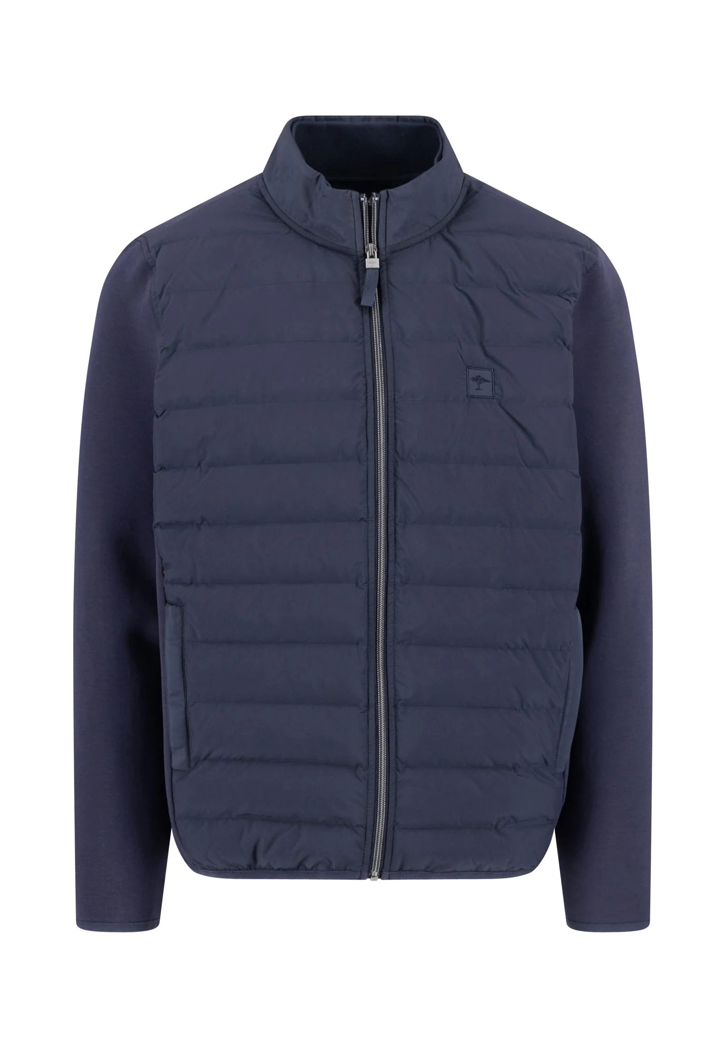 Hybridjacke mit Stehkragen und gestepptem Frontbereich