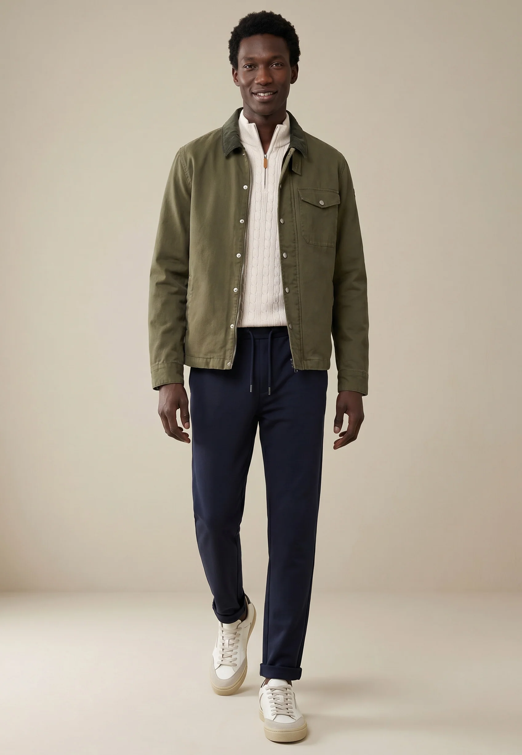Jacke aus Baumwoll-Stretch in Twill-Qualität im Blouson-Stil - Image 2