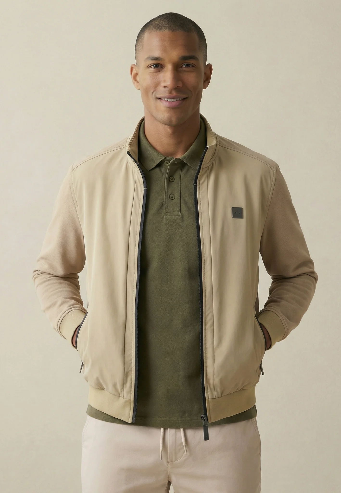 Jacke aus Baumwollmix mit Stehkragen - Image 6
