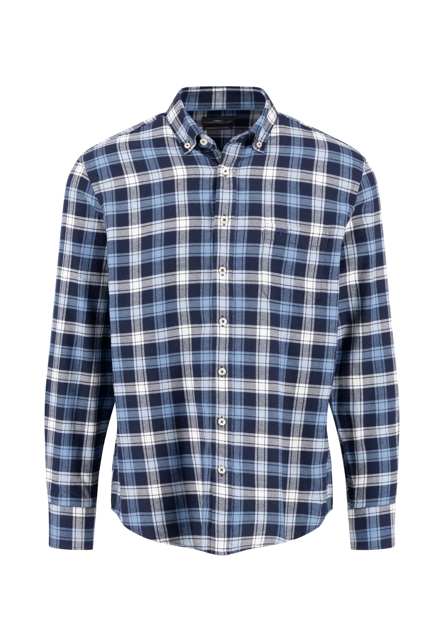 Kariertes Hemd aus Baumwolle mit Button-Down-Kragen - Image 3