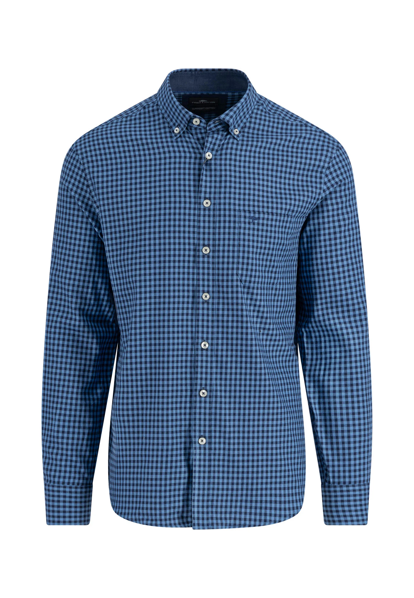 Kariertes Hemd mit Button-Down-Kragen