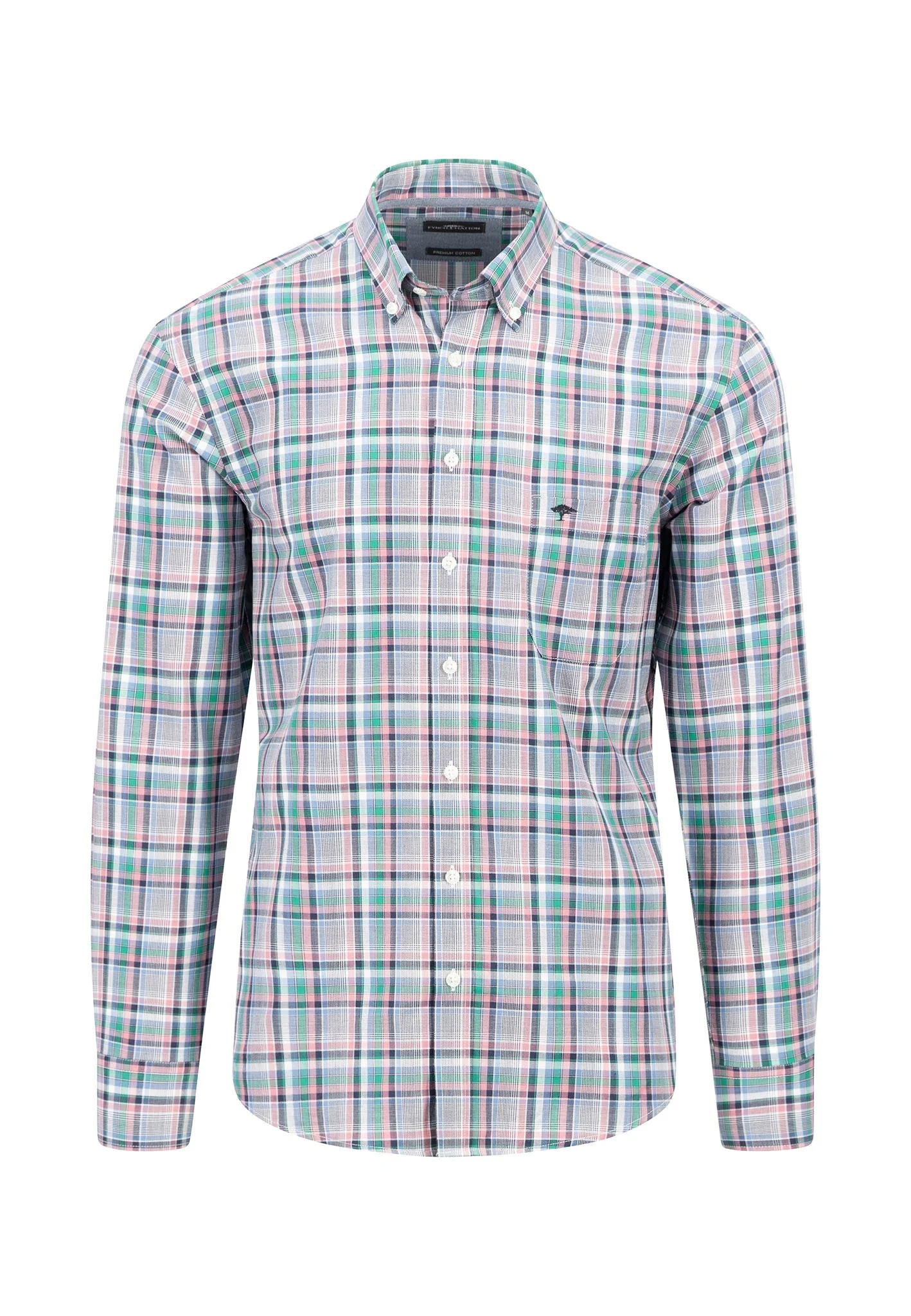 Kariertes Hemd mit Button-Down Kragen