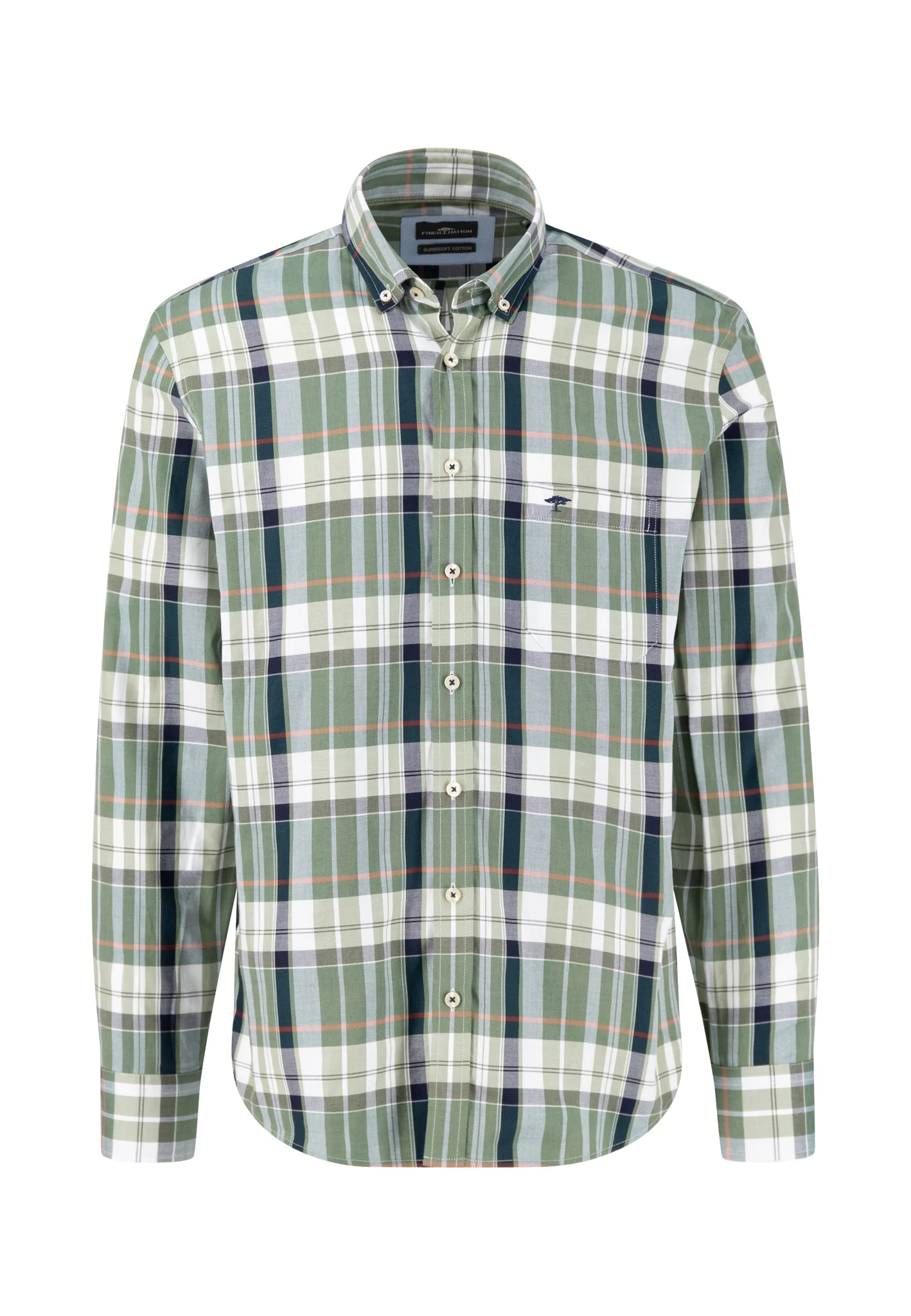 Kariertes Hemd mit Button-Down Kragen