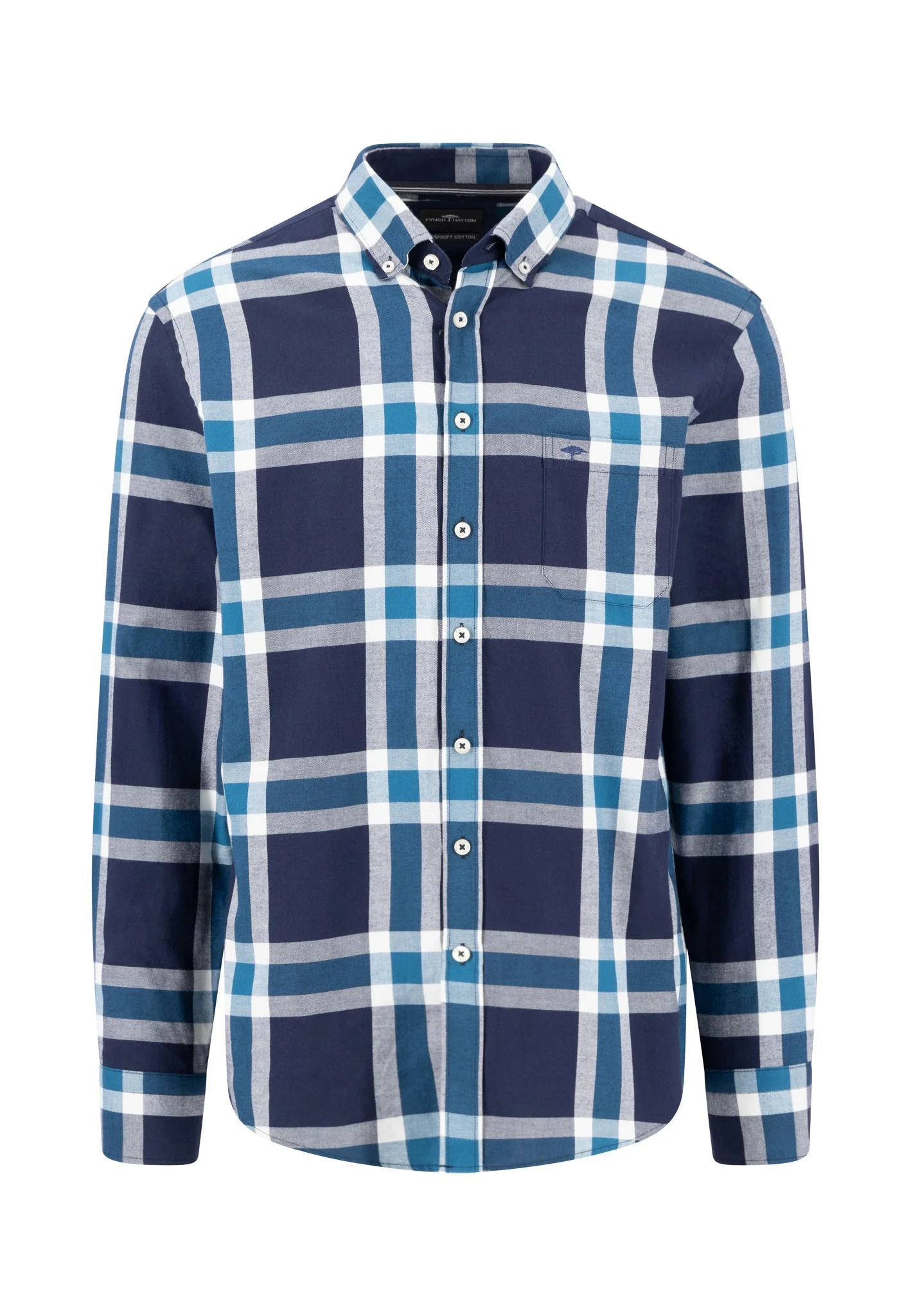 Kariertes Hemd mit Button-Down-Kragen