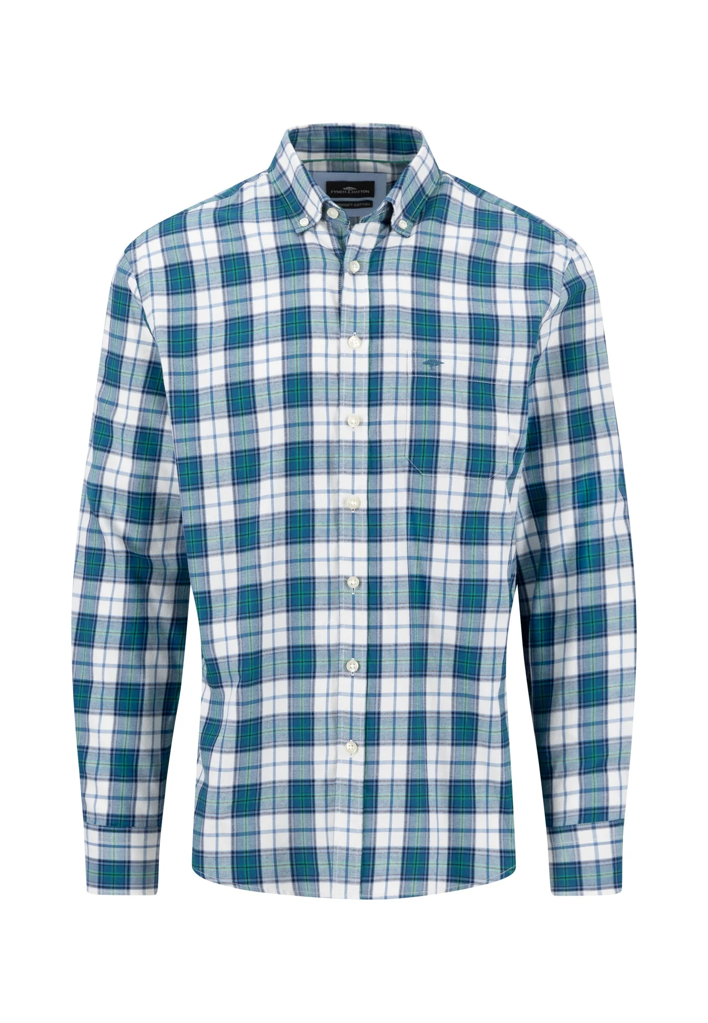 Kariertes Hemd mit Button-Down Kragen