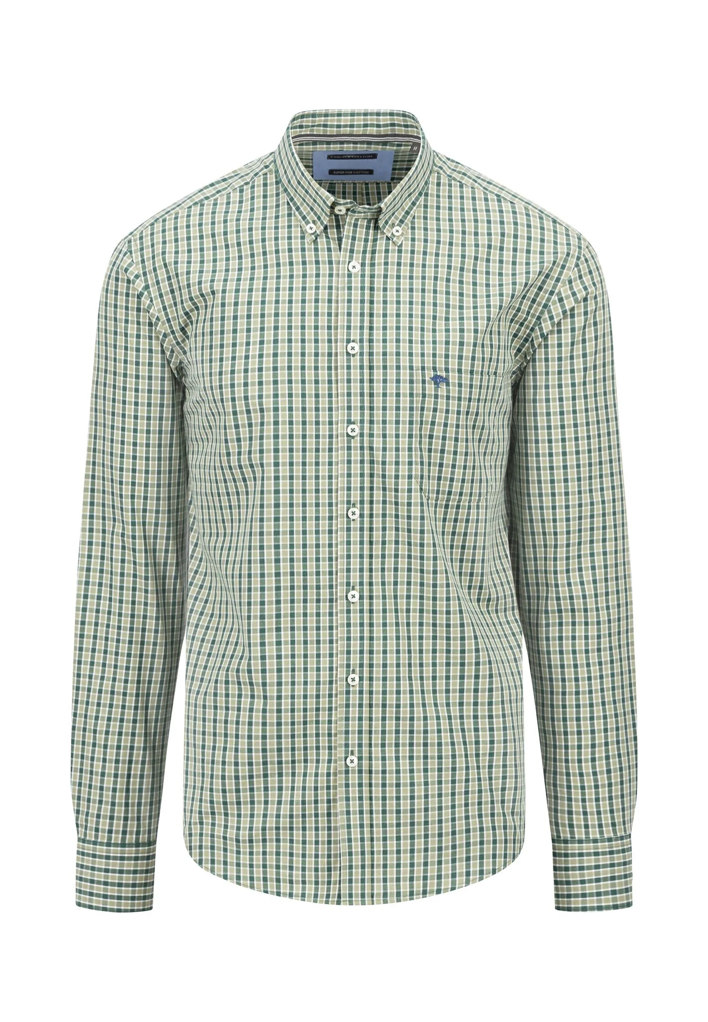 Kariertes Hemd mit Button-Down Kragen