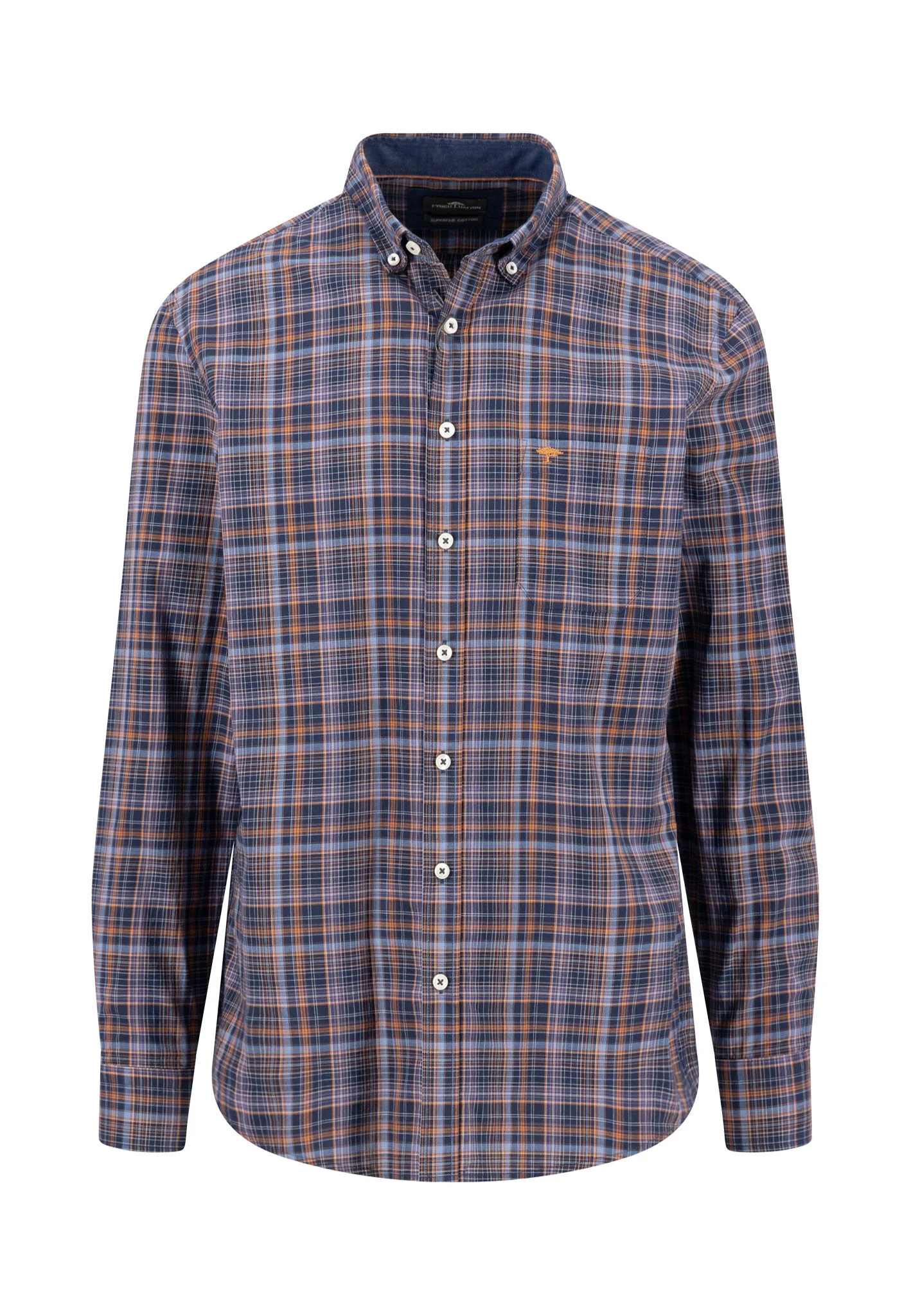 Kariertes Hemd mit Button-Down-Kragen