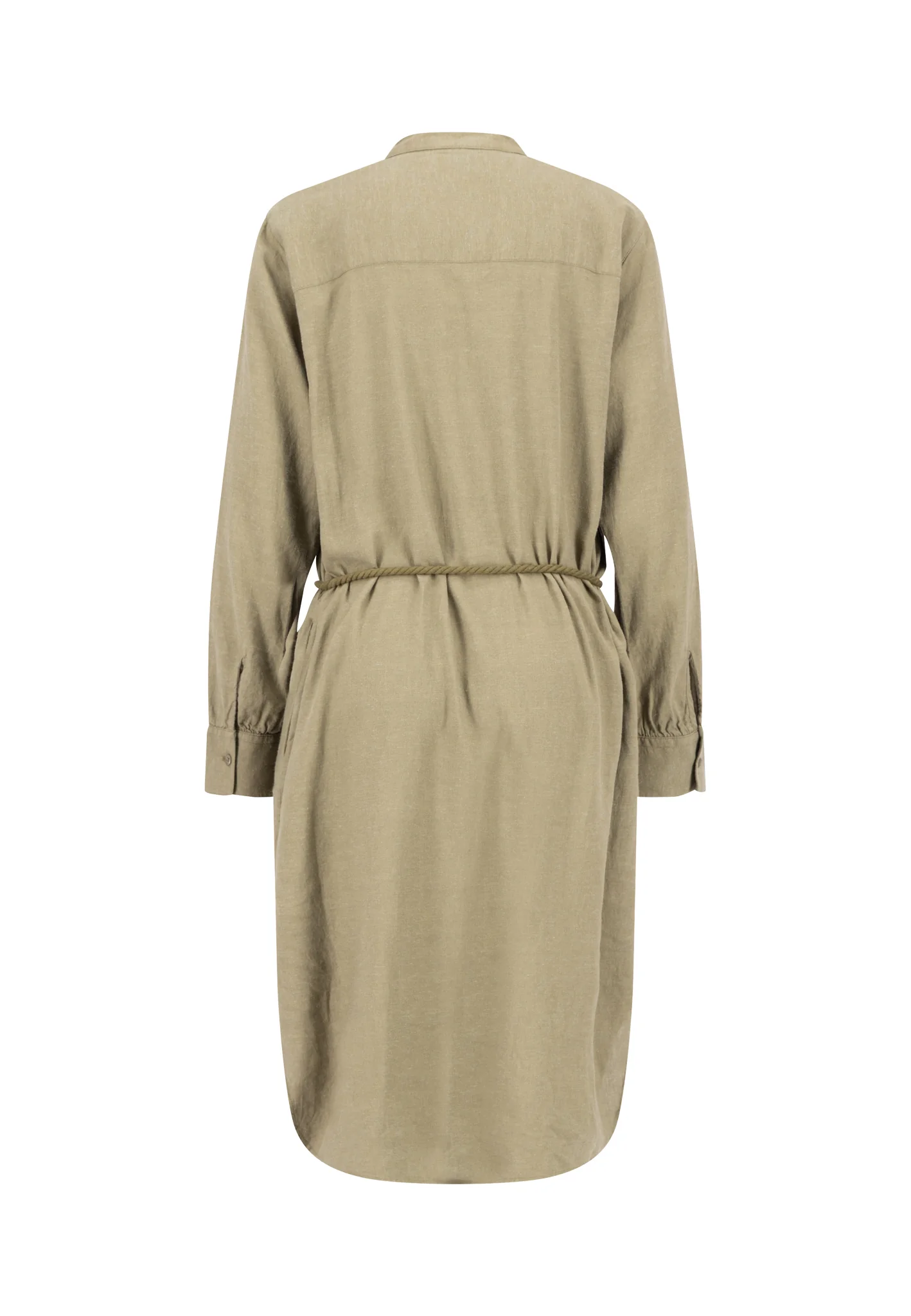 Kleid aus Leinen-Viskose-Mix mit Bindegürtel - Image 5