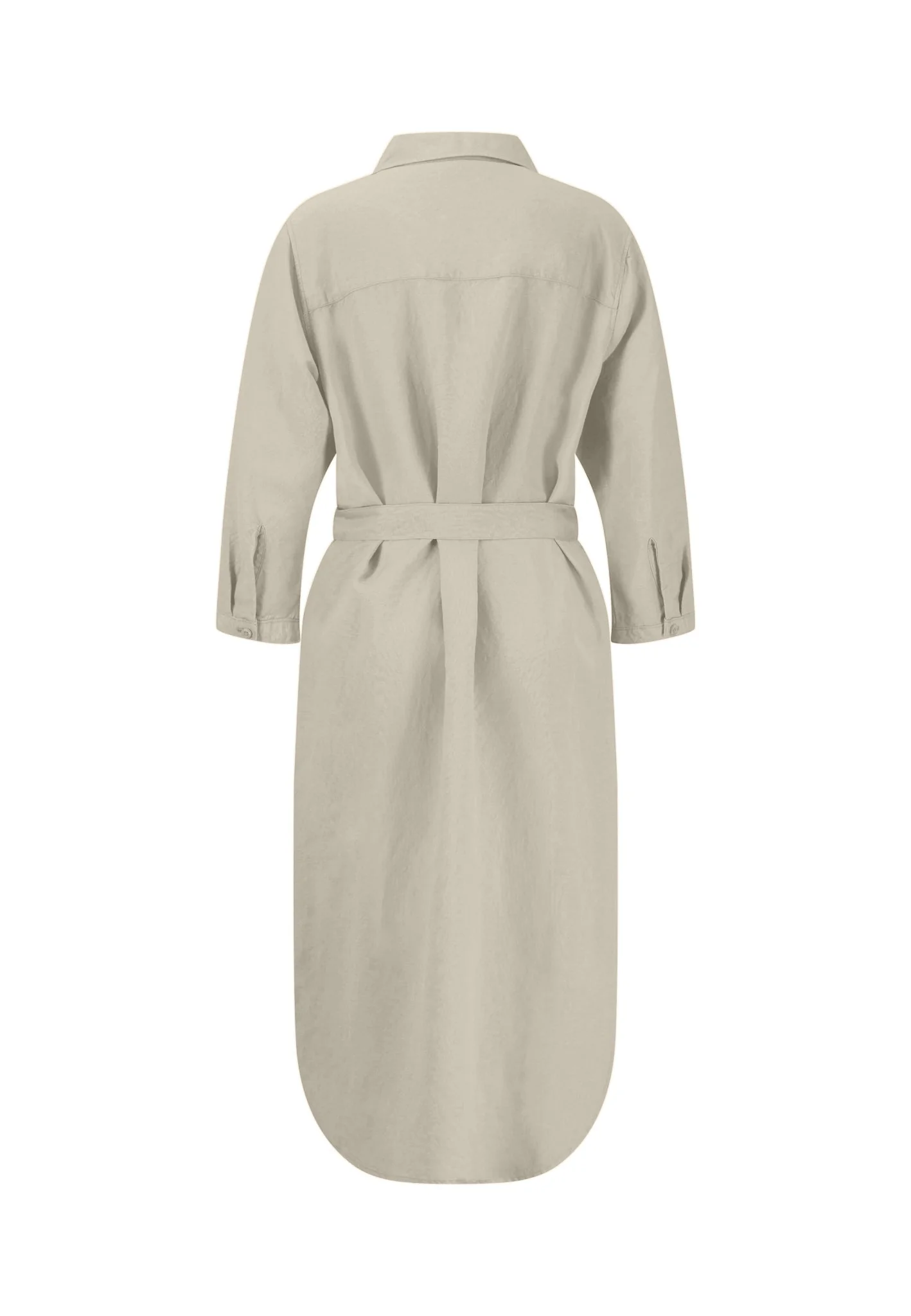 Kleid aus Leinen-Viskose-Mix mit Taillengürtel - Image 10