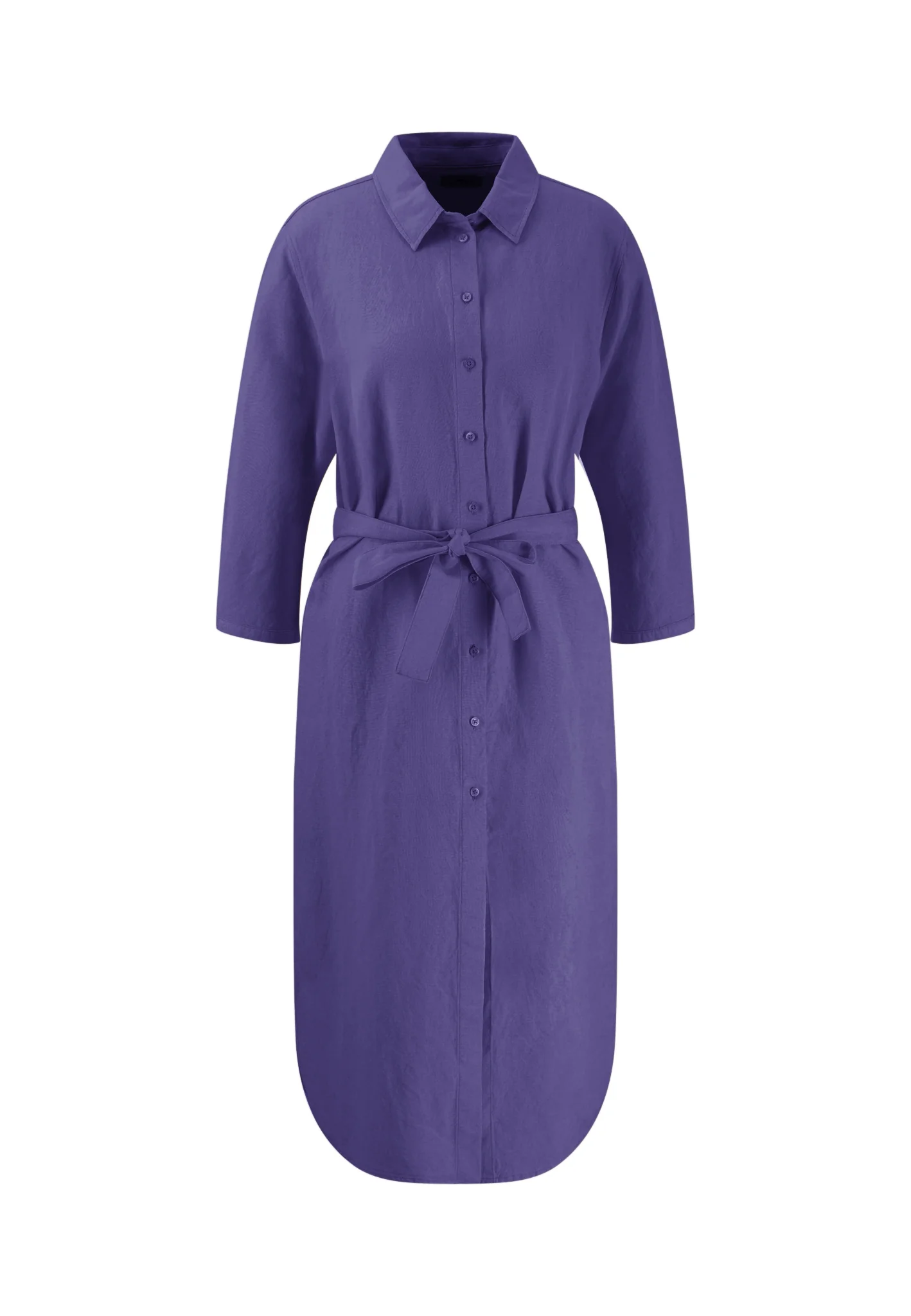 Kleid aus Leinen-Viskose-Mix mit Taillengürtel - Image 13