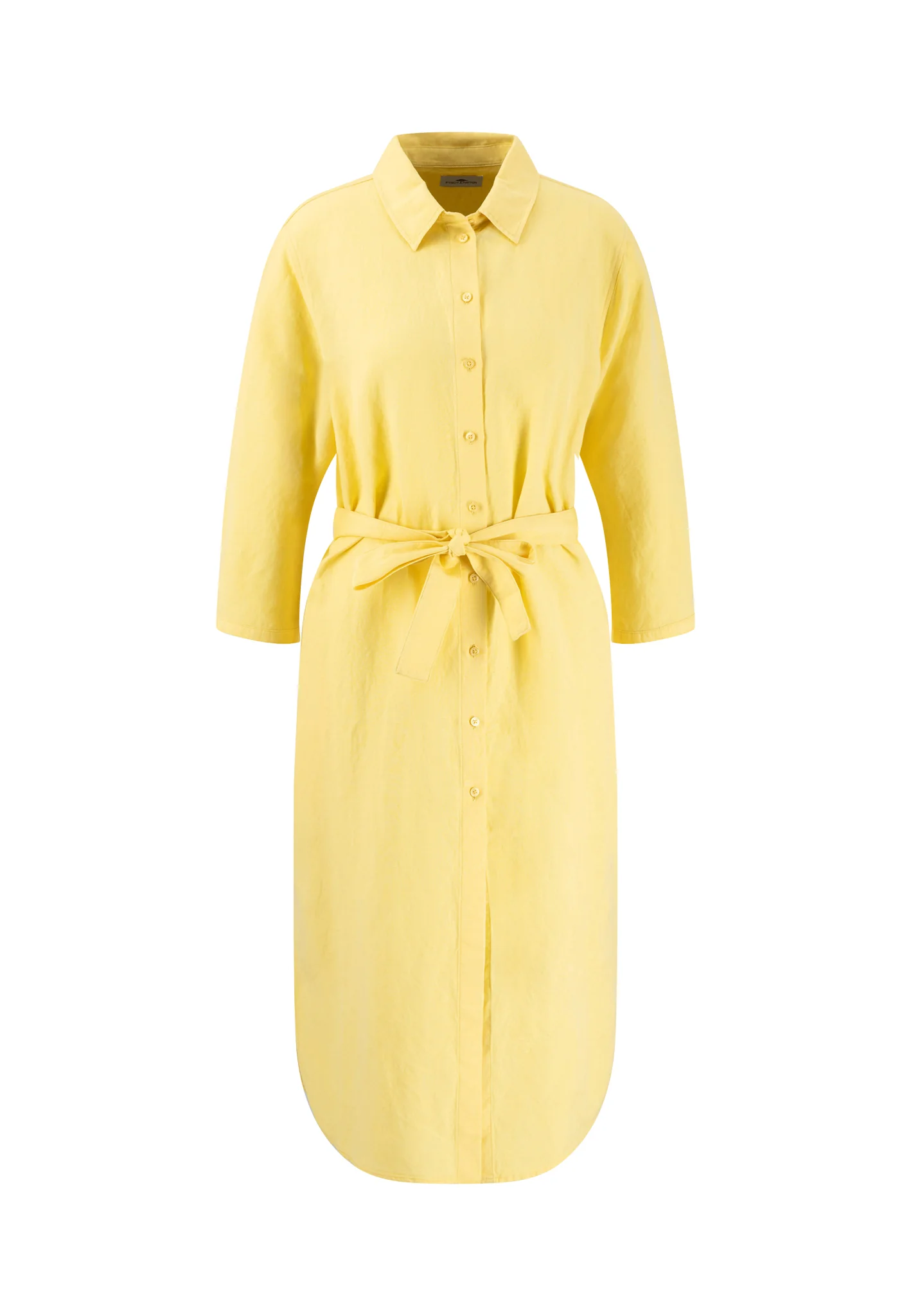 Kleid aus Leinen-Viskose-Mix mit Taillengürtel - Image 3