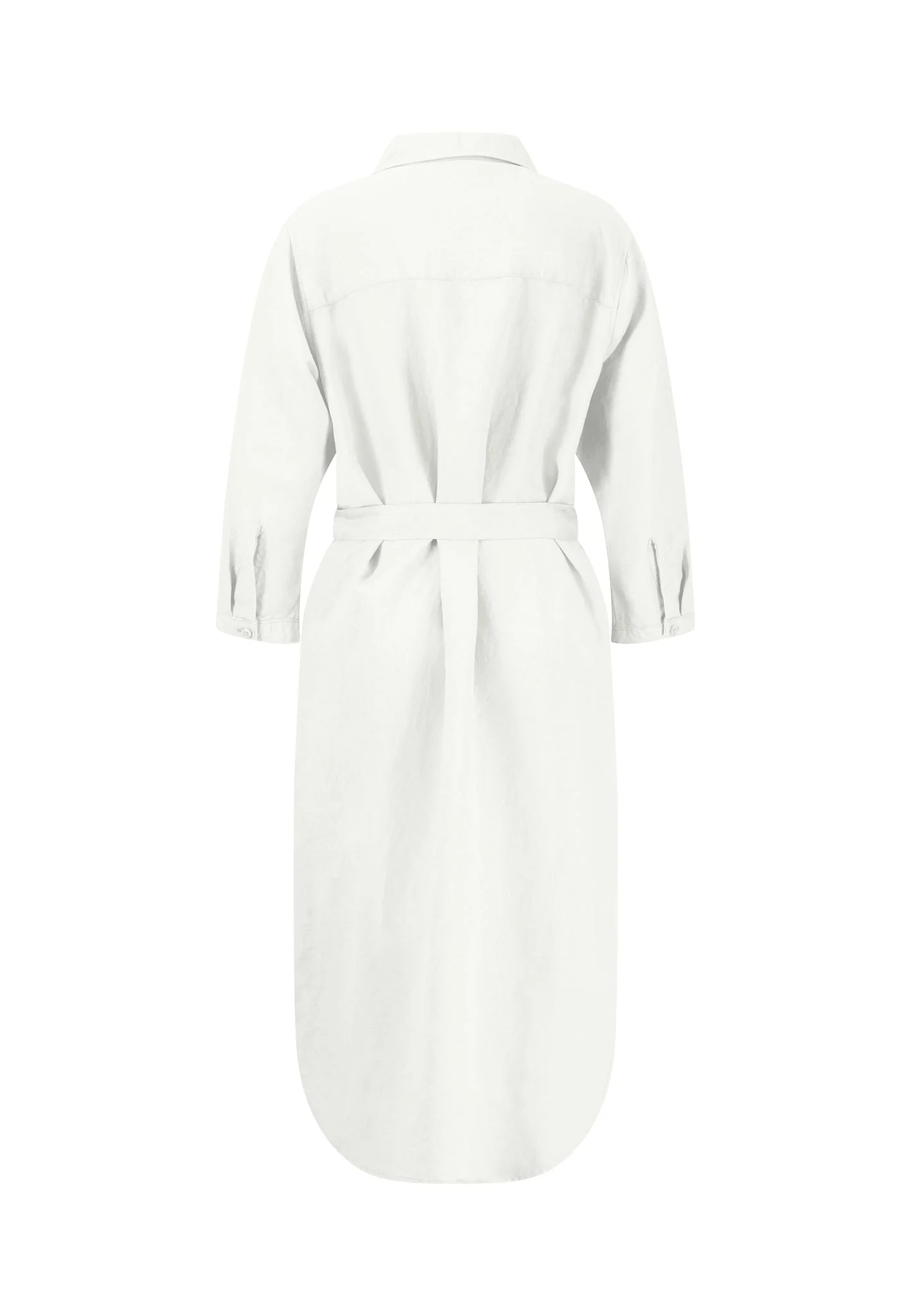 Kleid aus Leinen-Viskose-Mix mit Taillengürtel - Image 8
