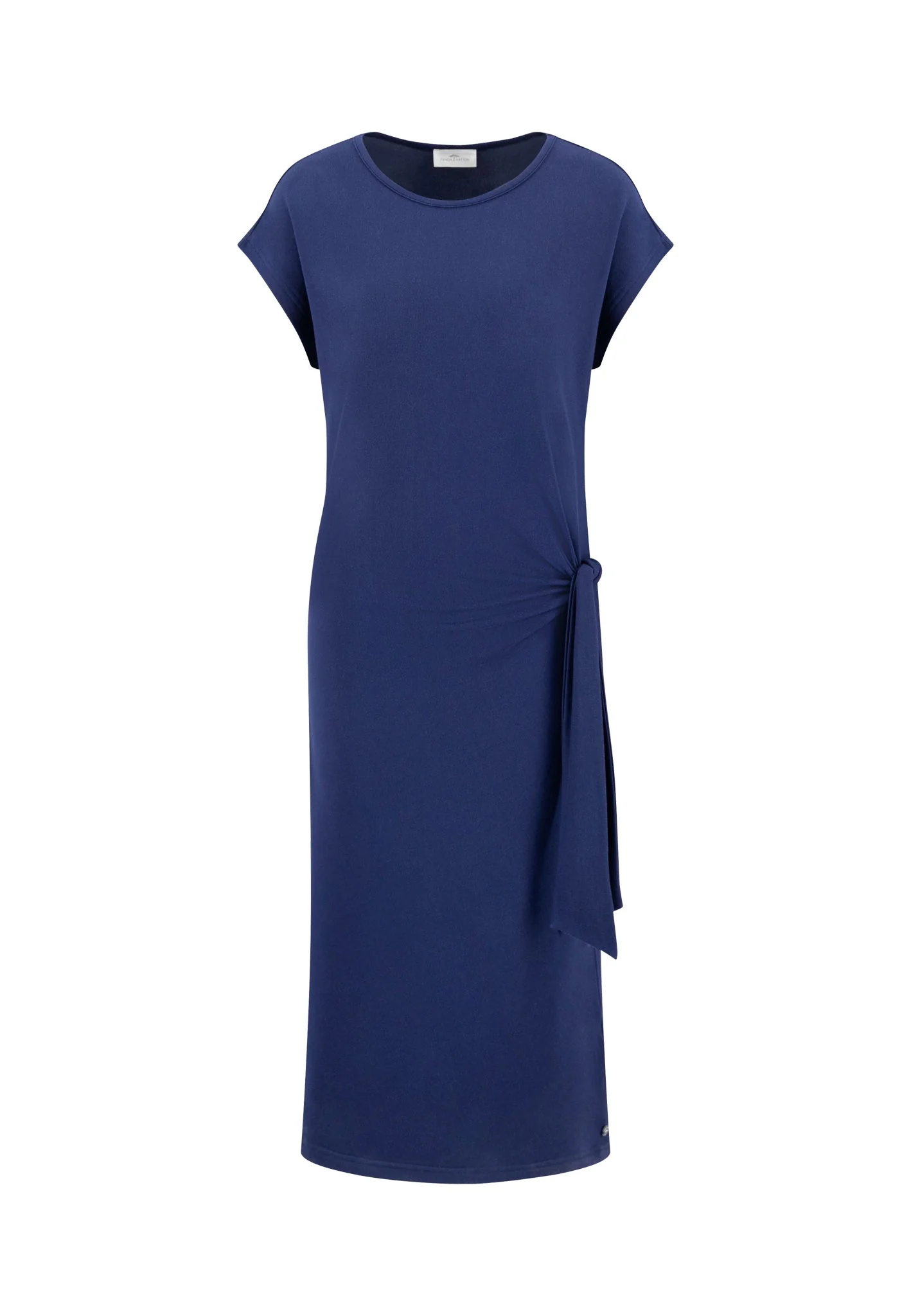 Kleid aus Viskosemix mit Taillendetail und Rundhalsausschnitt - Image 4