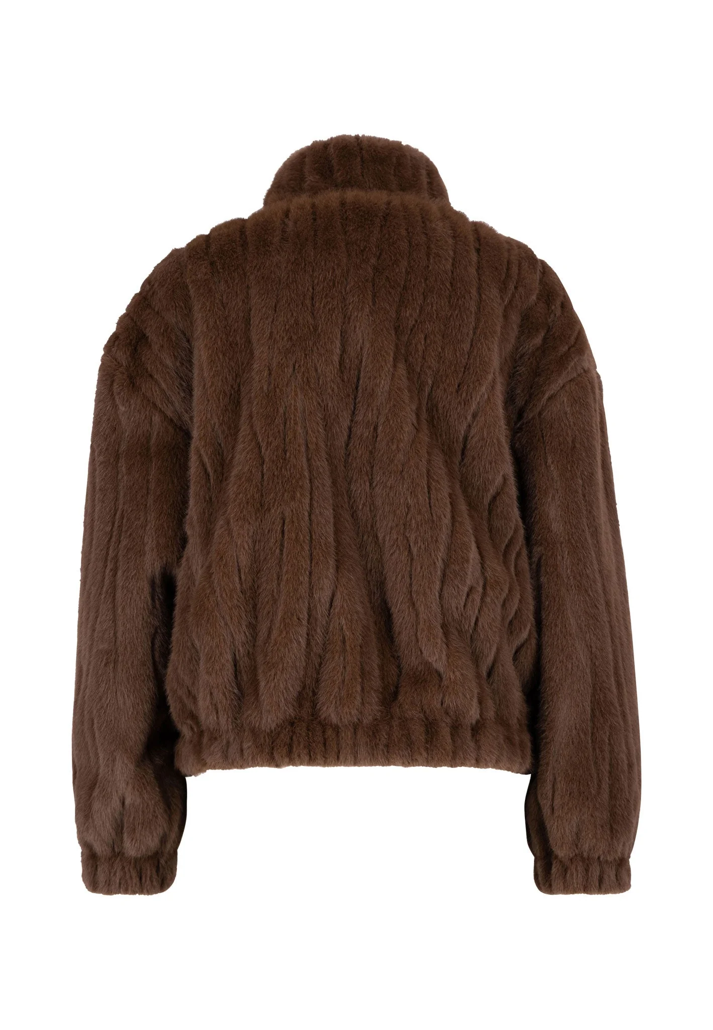 Kunstfelljacke mit Stehkragen und elastischen Bündchen - Image 6