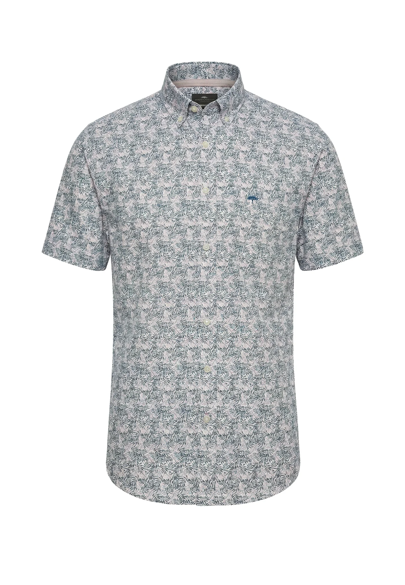 Kurzarmhemd aus Baumwolle mit Allover-Print und Button-Down-Kragen - Image 9