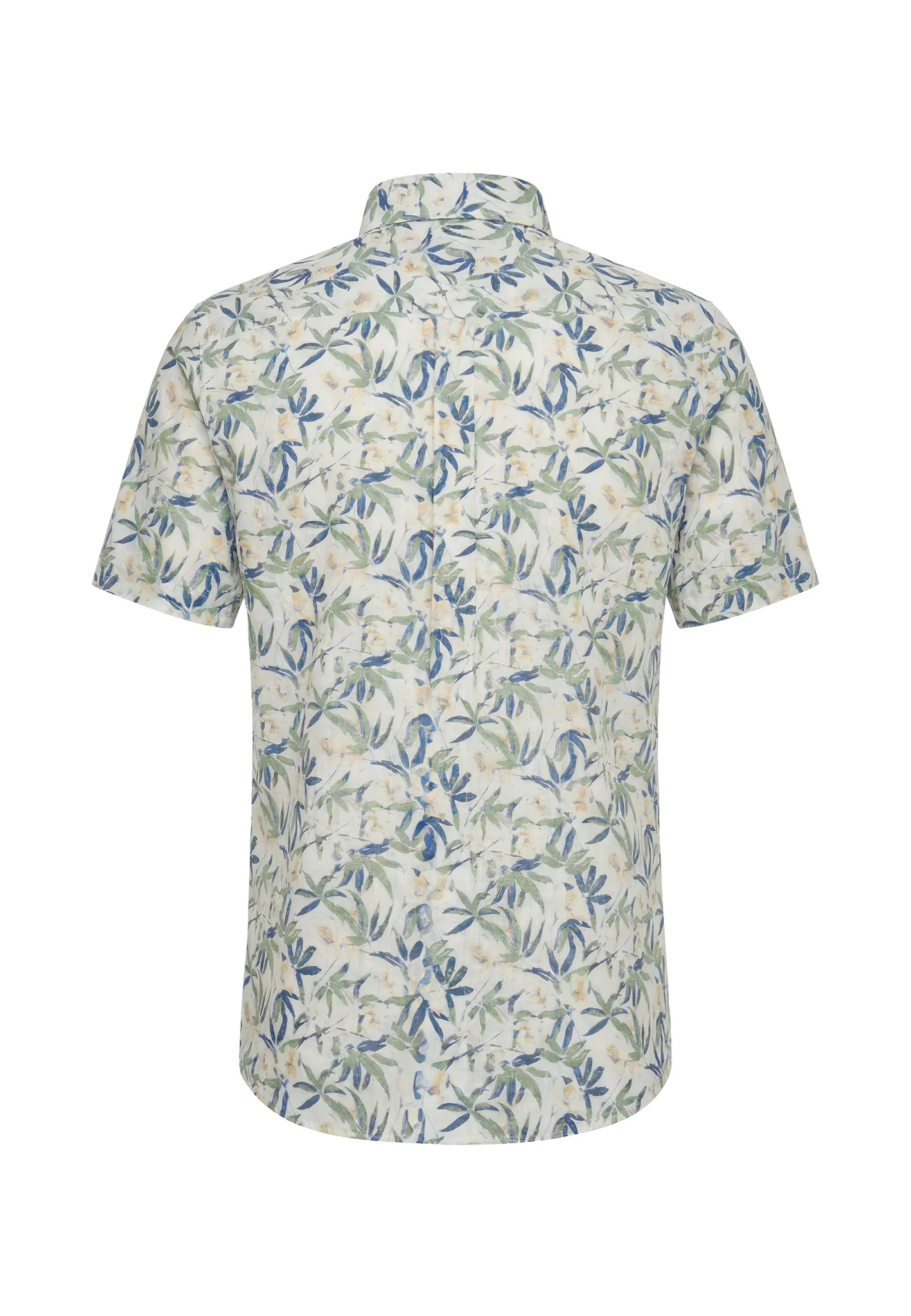 Kurzarmhemd aus Baumwolle mit Allover-Print und Button-Down-Kragen - Image 5