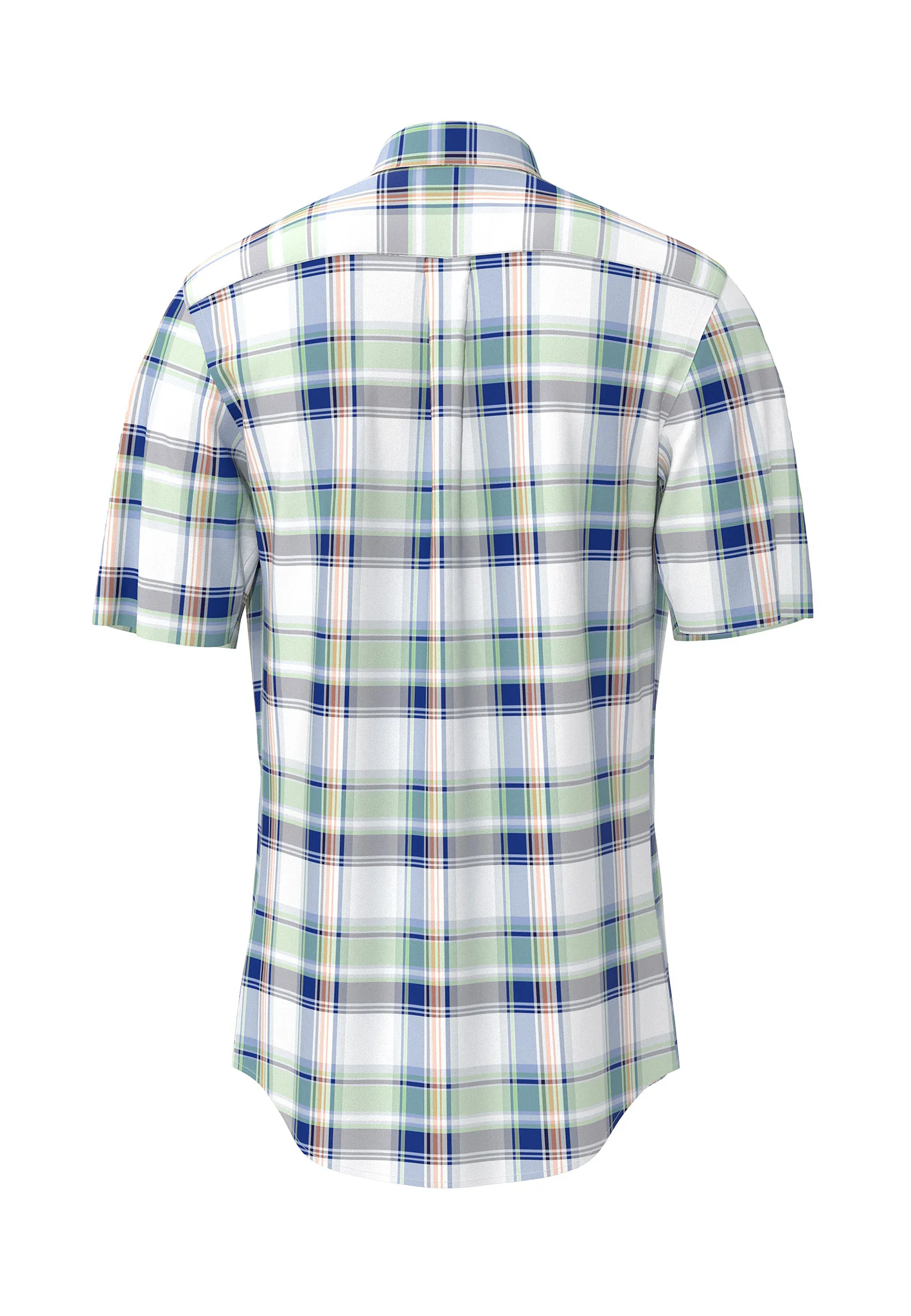 Kurzarmhemd aus Baumwolle mit Button-Down-Kragen und Karomuster - Image 2