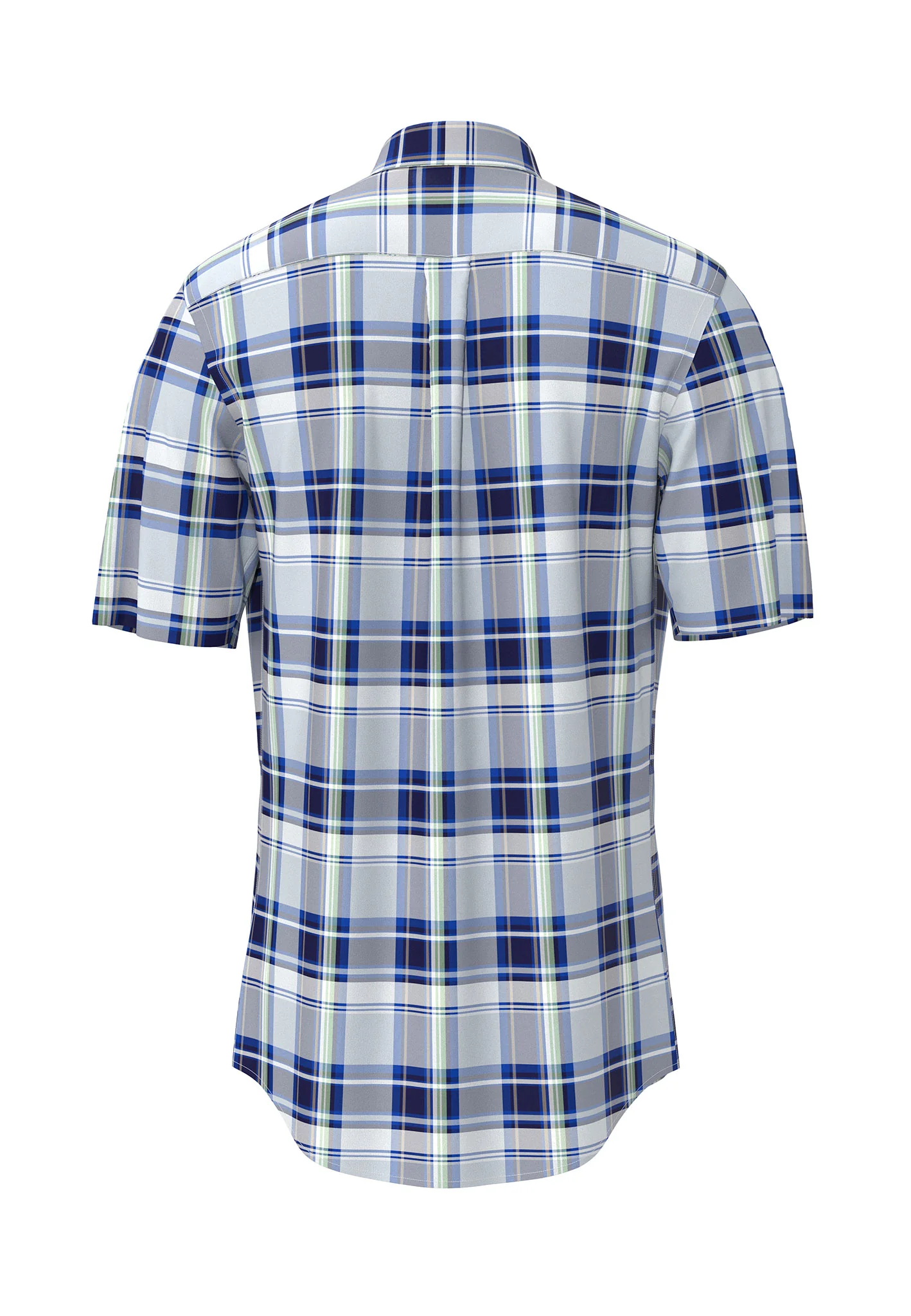 Kurzarmhemd aus Baumwolle mit Button-Down-Kragen und Karomuster - Image 4