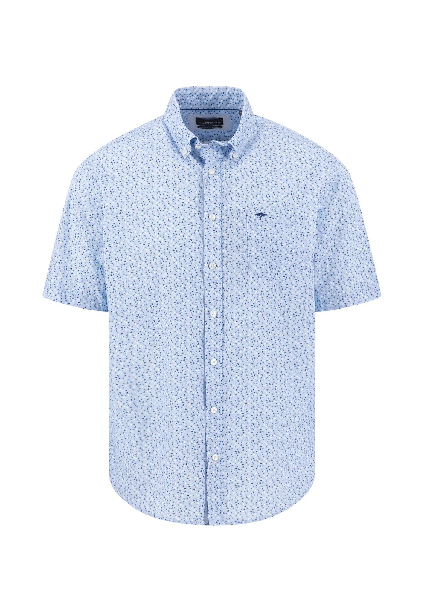 Kurzarmhemd aus Baumwolle mit floralem Allover-Print und Button-Down-Kragen - Image 4