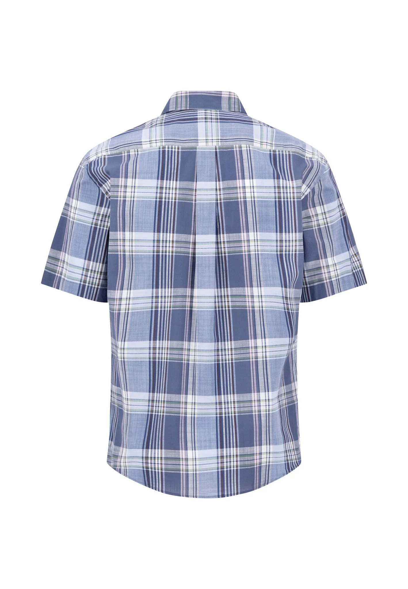 Kurzarmhemd aus Baumwolle mit Karomuster und Button-Down-Kragen - Image 5