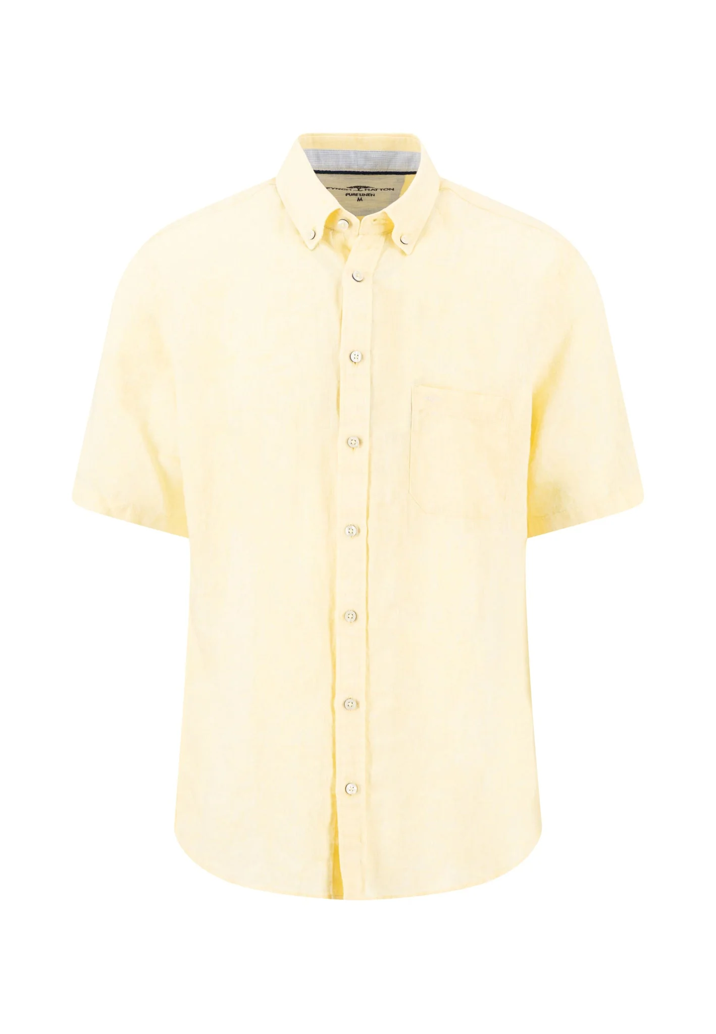 Kurzarmhemd aus Leinen mit Brusttasche und Button-Down-Kragen - Image 14