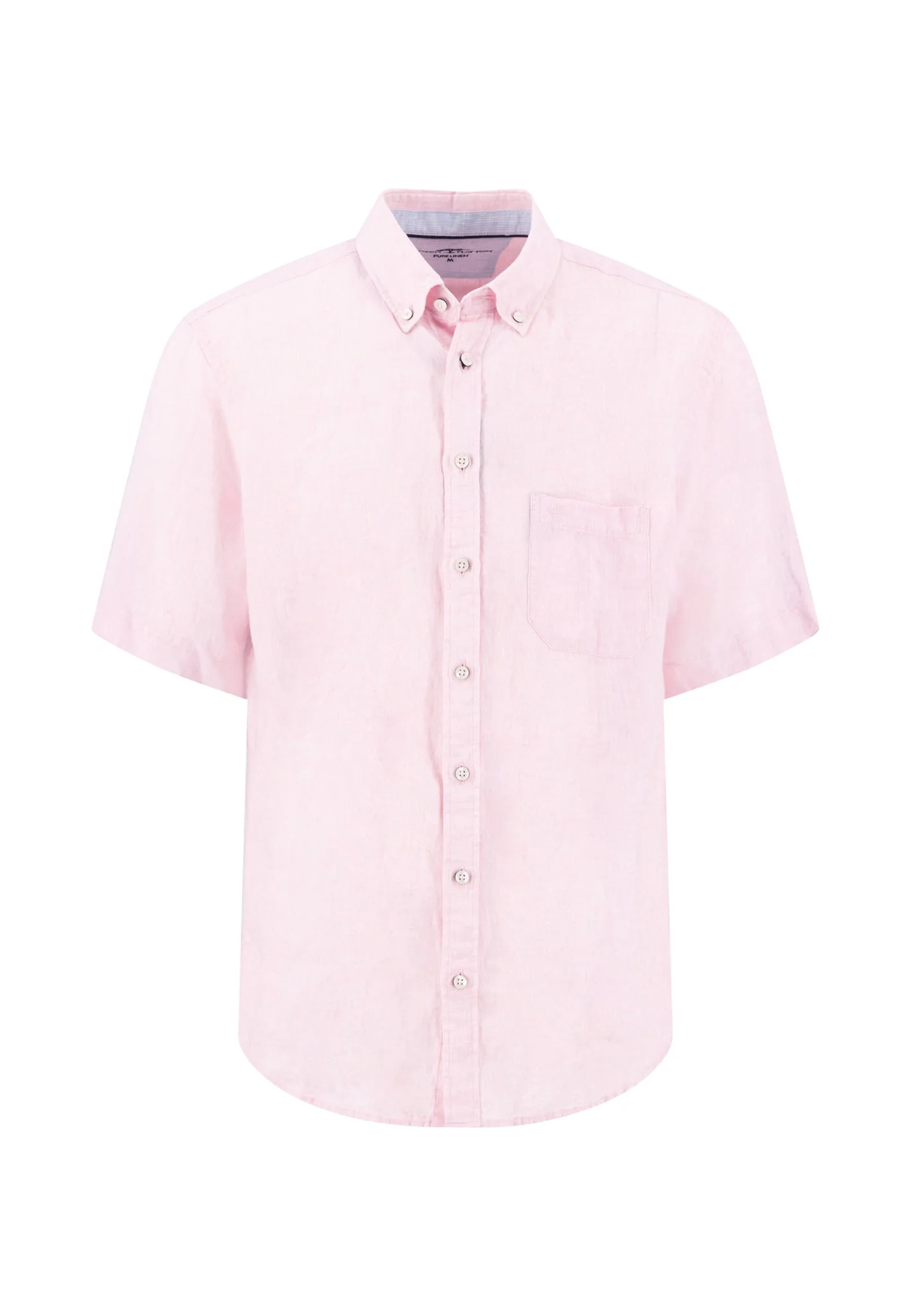 Kurzarmhemd aus Leinen mit Brusttasche und Button-Down-Kragen - Image 19