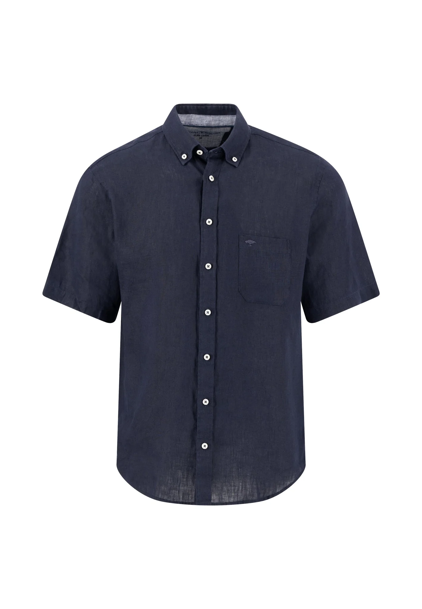 Kurzarmhemd aus Leinen mit Brusttasche und Button-Down-Kragen - Image 29