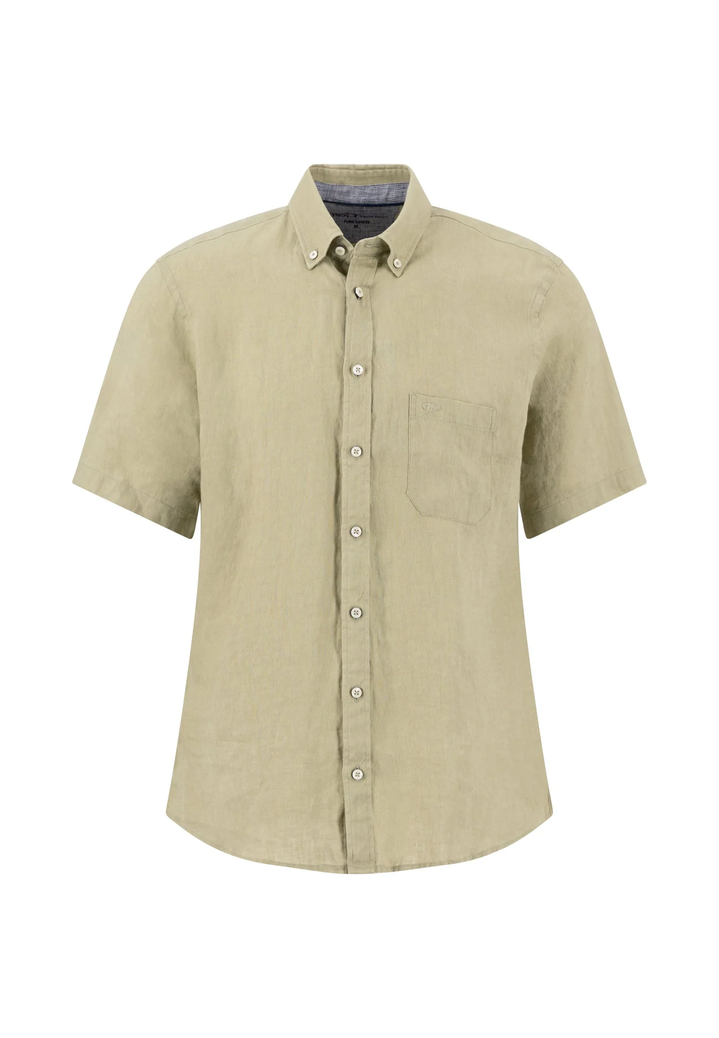 Kurzarmhemd aus Leinen mit Brusttasche und Button-Down-Kragen - Image 34