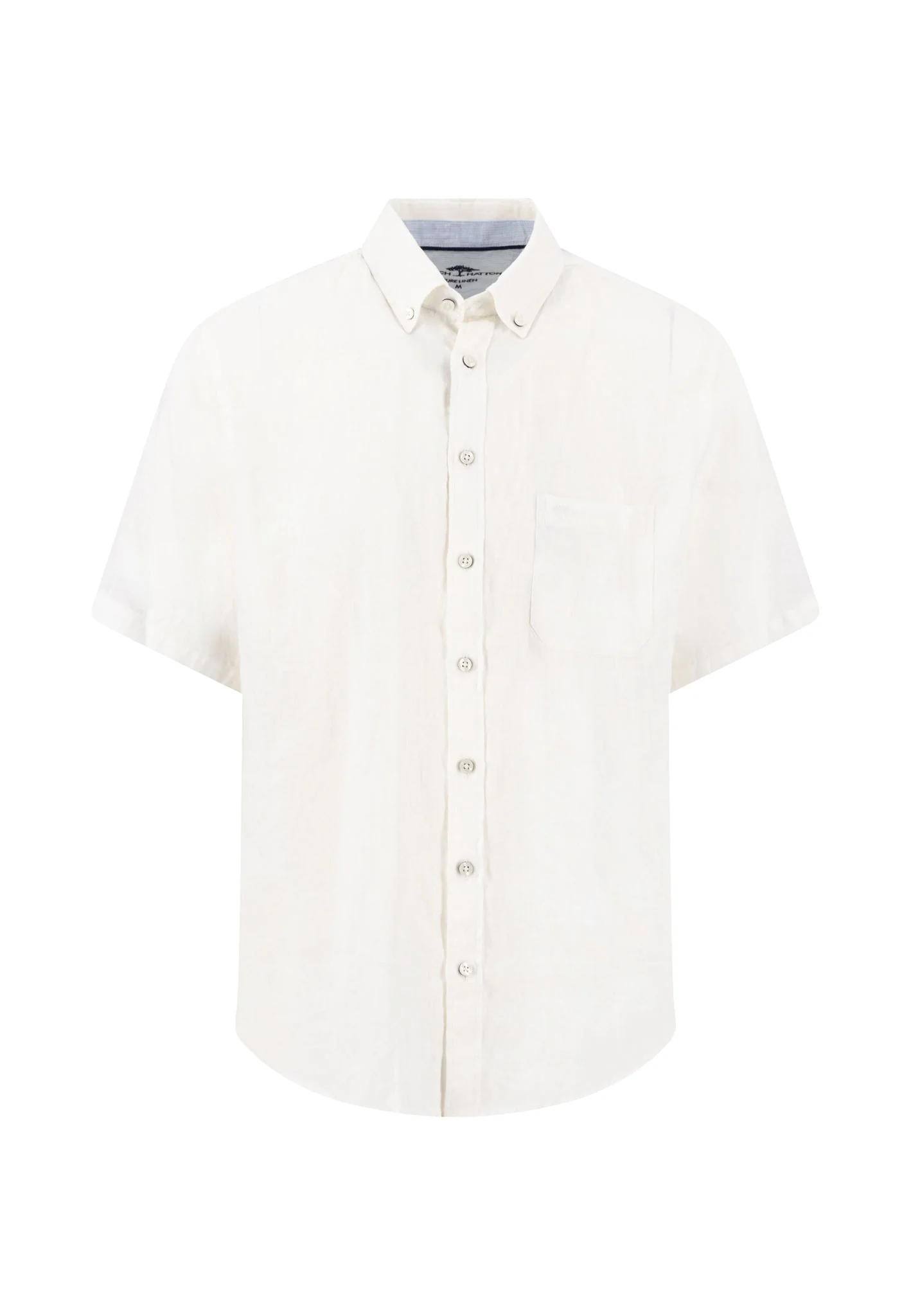 Kurzarmhemd aus Leinen mit Brusttasche und Button-Down-Kragen - Image 39