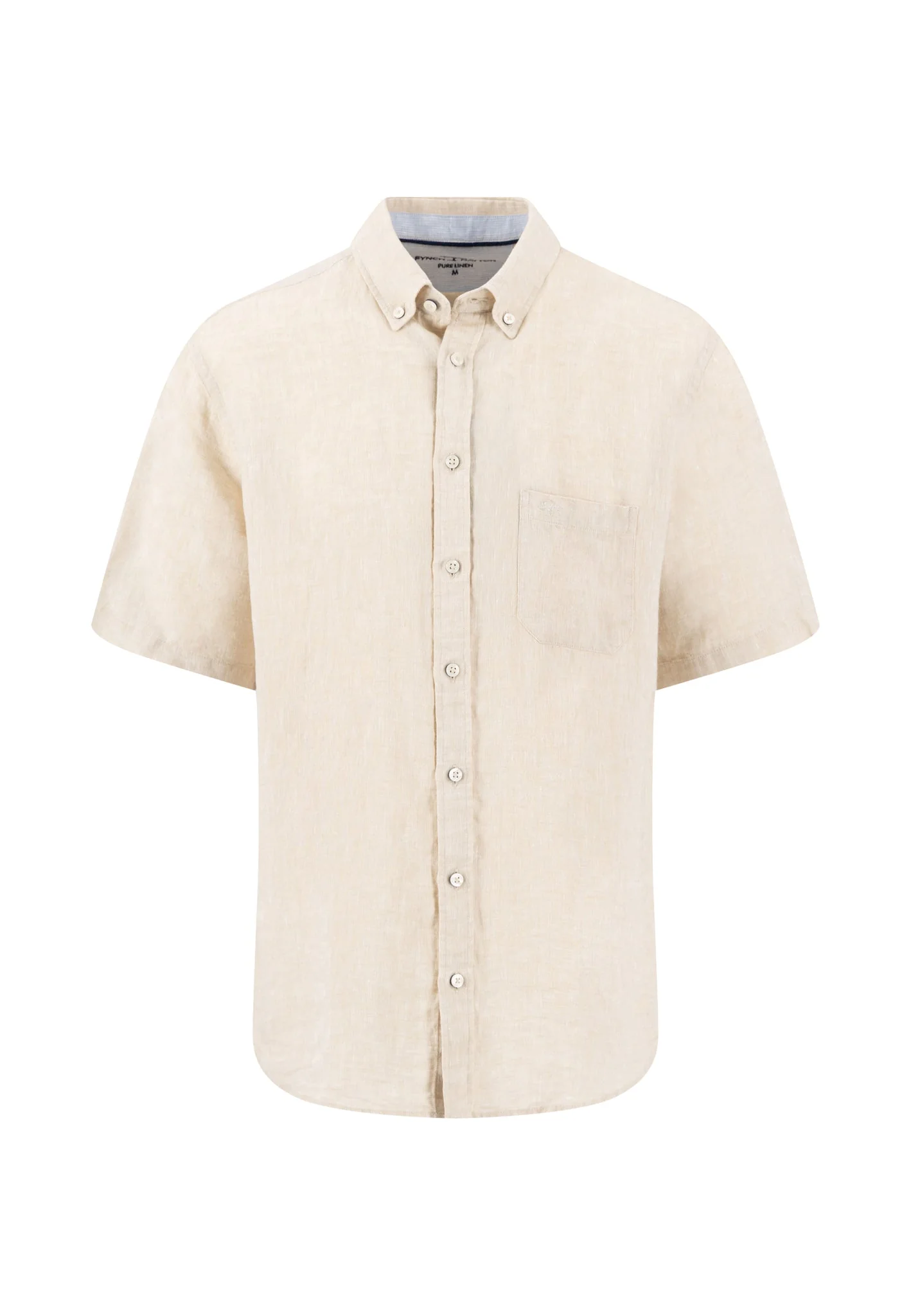 Kurzarmhemd aus Leinen mit Brusttasche und Button-Down-Kragen - Image 44