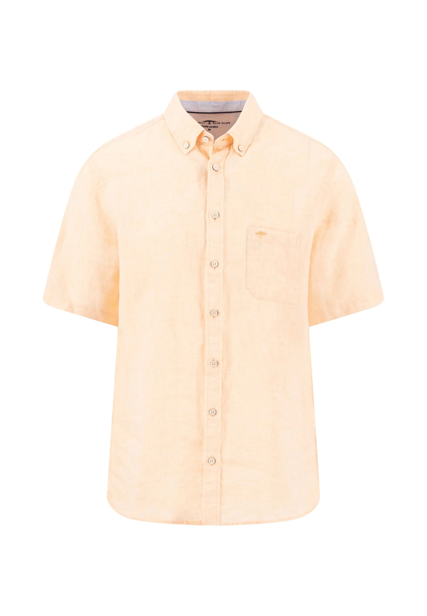 Kurzarmhemd aus Leinen mit Brusttasche und Button-Down-Kragen - Image 9
