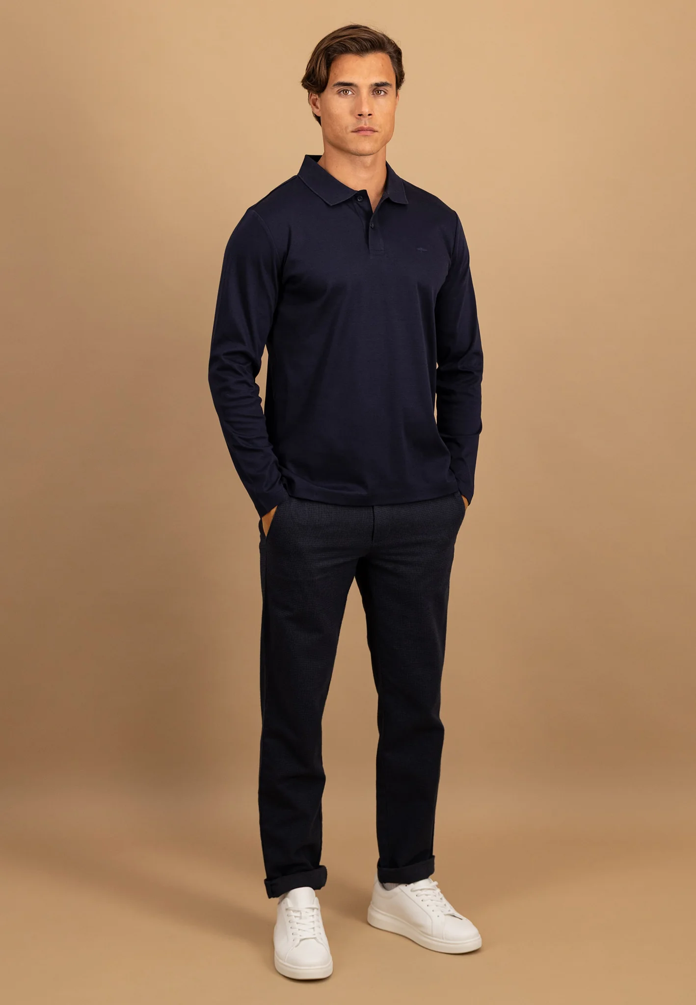 Langarm-Poloshirt aus Baumwolle - Image 8