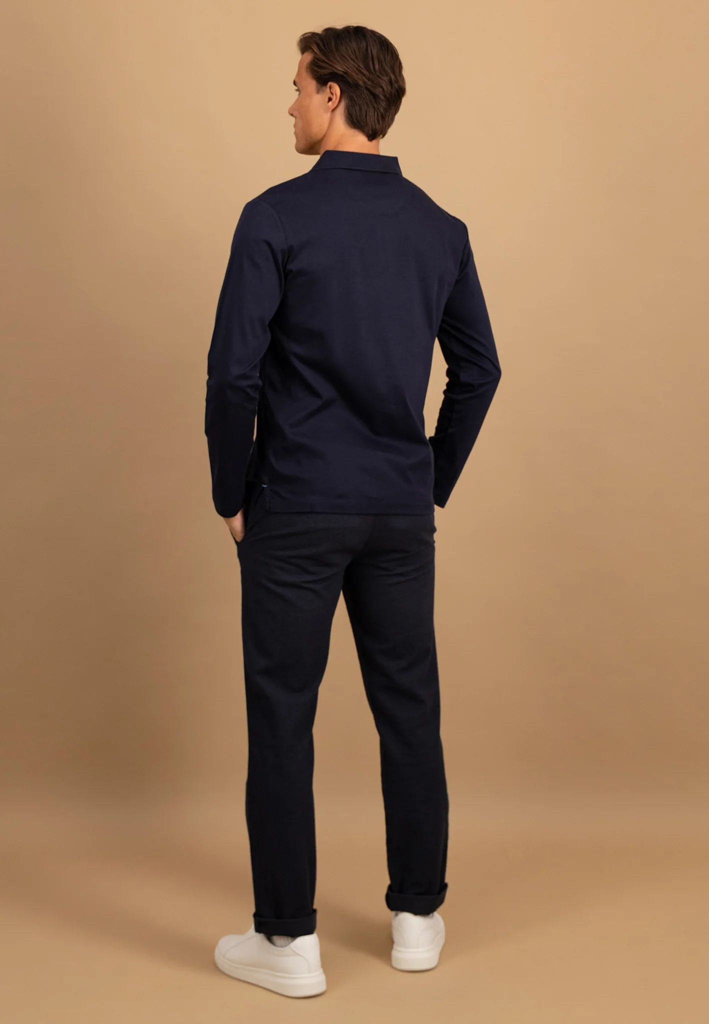 Langarm-Poloshirt aus Baumwolle - Image 9